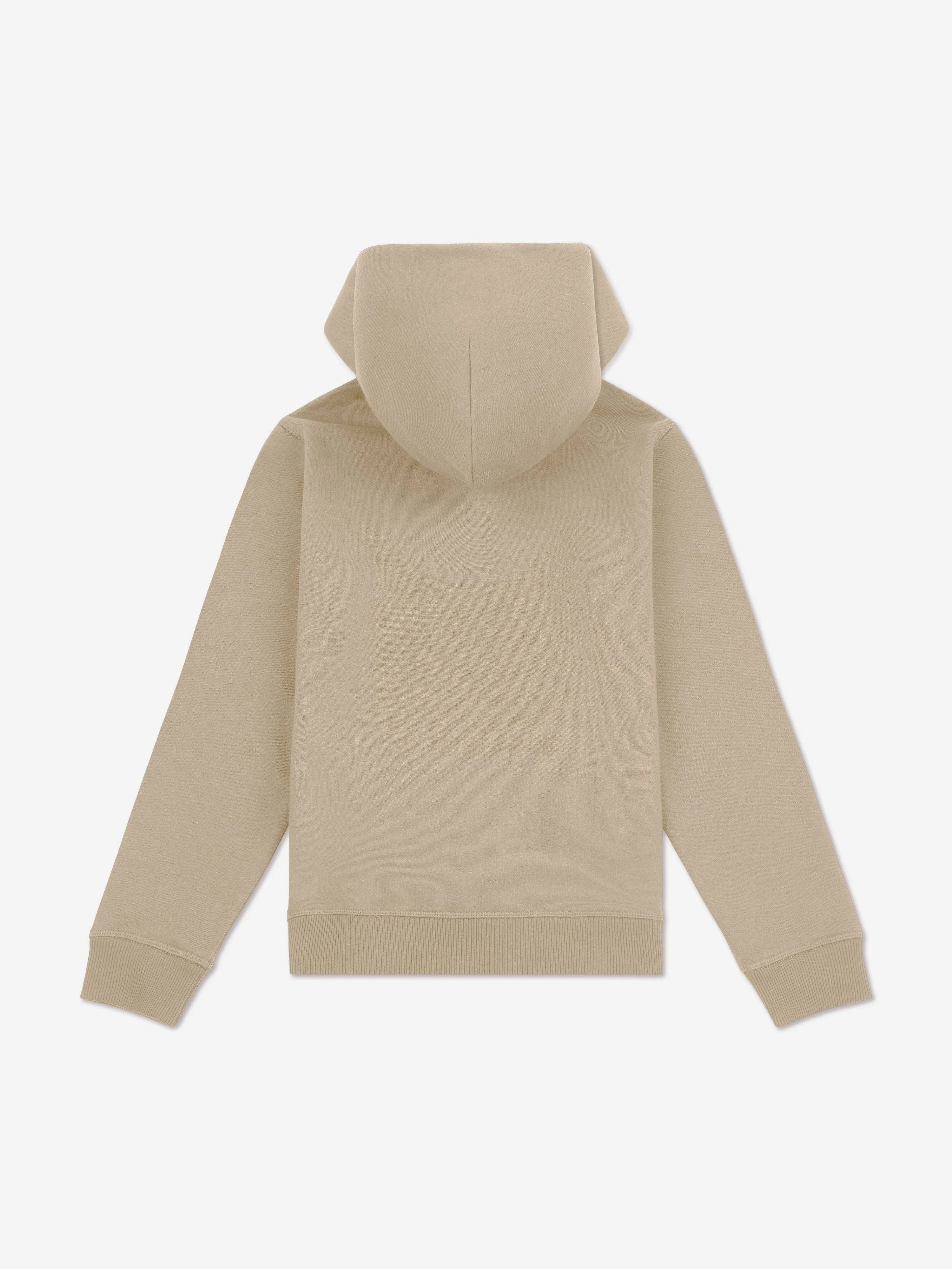 New Balance Jungen Brush Back Kapuzenpullover mit kleinem Logo in Beige