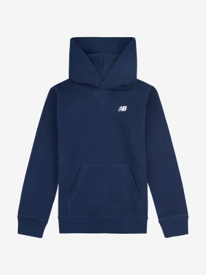 New Balance Jungen French Terry Kapuzenpullover mit kleinem Logo in Marineblau