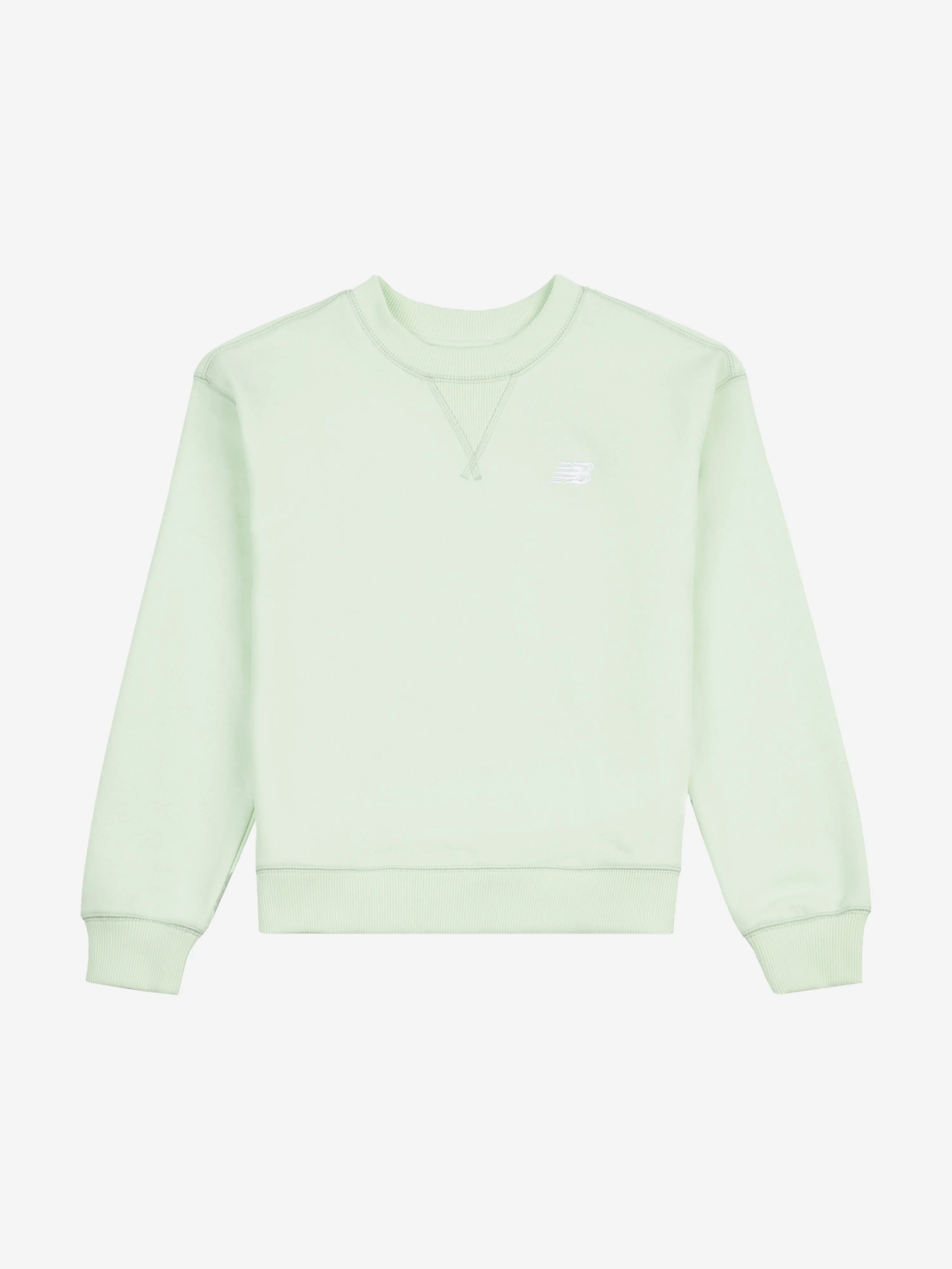 New Balance Mädchen French Terry Sweatshirt mit kleinem Logo in Grün