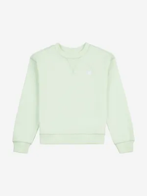 New Balance Mädchen French Terry Sweatshirt mit kleinem Logo in Grün