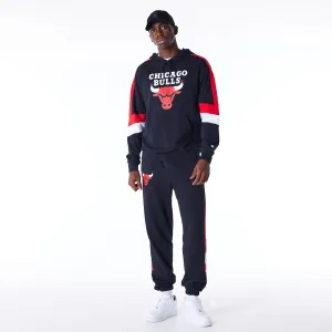 New Era Sweatshirts und Hoodies Chicago Bulls Farbblock Schwarz Pullover Hoodie