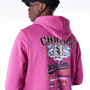 New Era Sweatshirts und Hoodies Chicago White Sox MLB Abzeichen Grafik Lila Pullover Hoodie