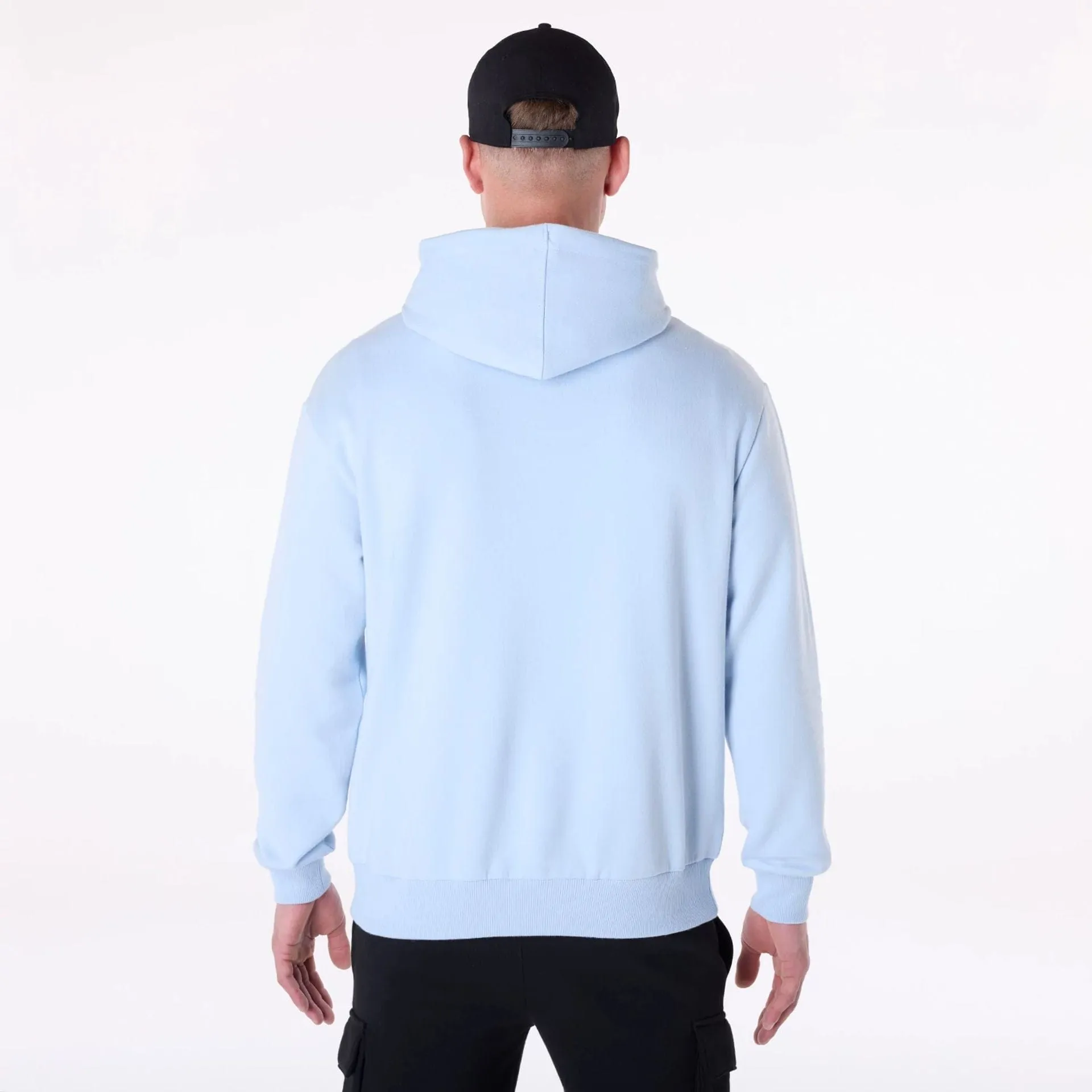 New Era Sweatshirts und Hoodies LA Lakers NBA Grafik Pastellblau Übergroßer Pullover Hoodie