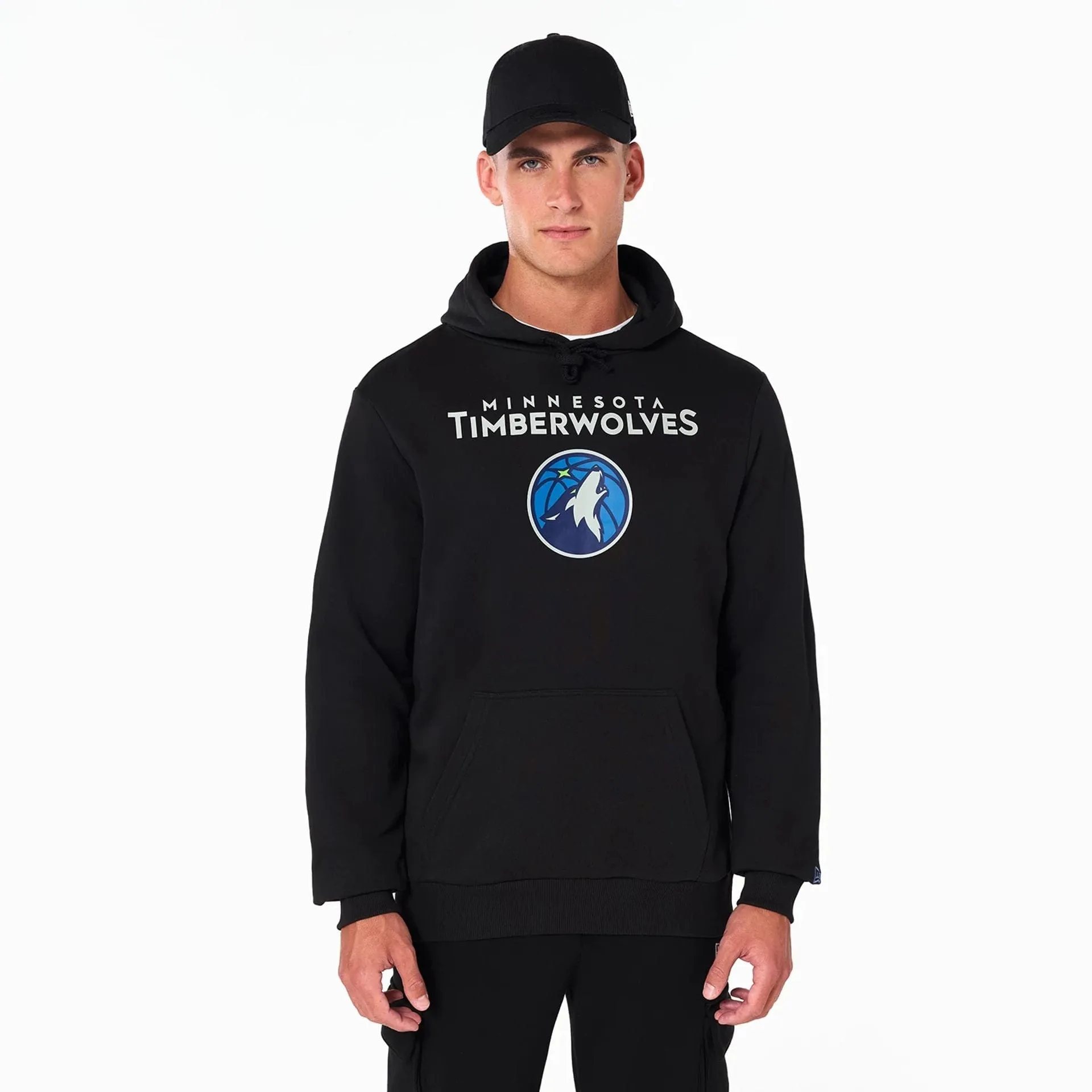 New Era Sweatshirts und Hoodies Minnesota Timberwolves NBA schwarze Pullover-Hoodie