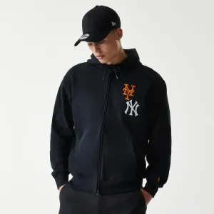 New Era Sweatshirts und Hoodies MLB Subway Series schwarze Kapuzenjacke mit Reißverschluss vorne