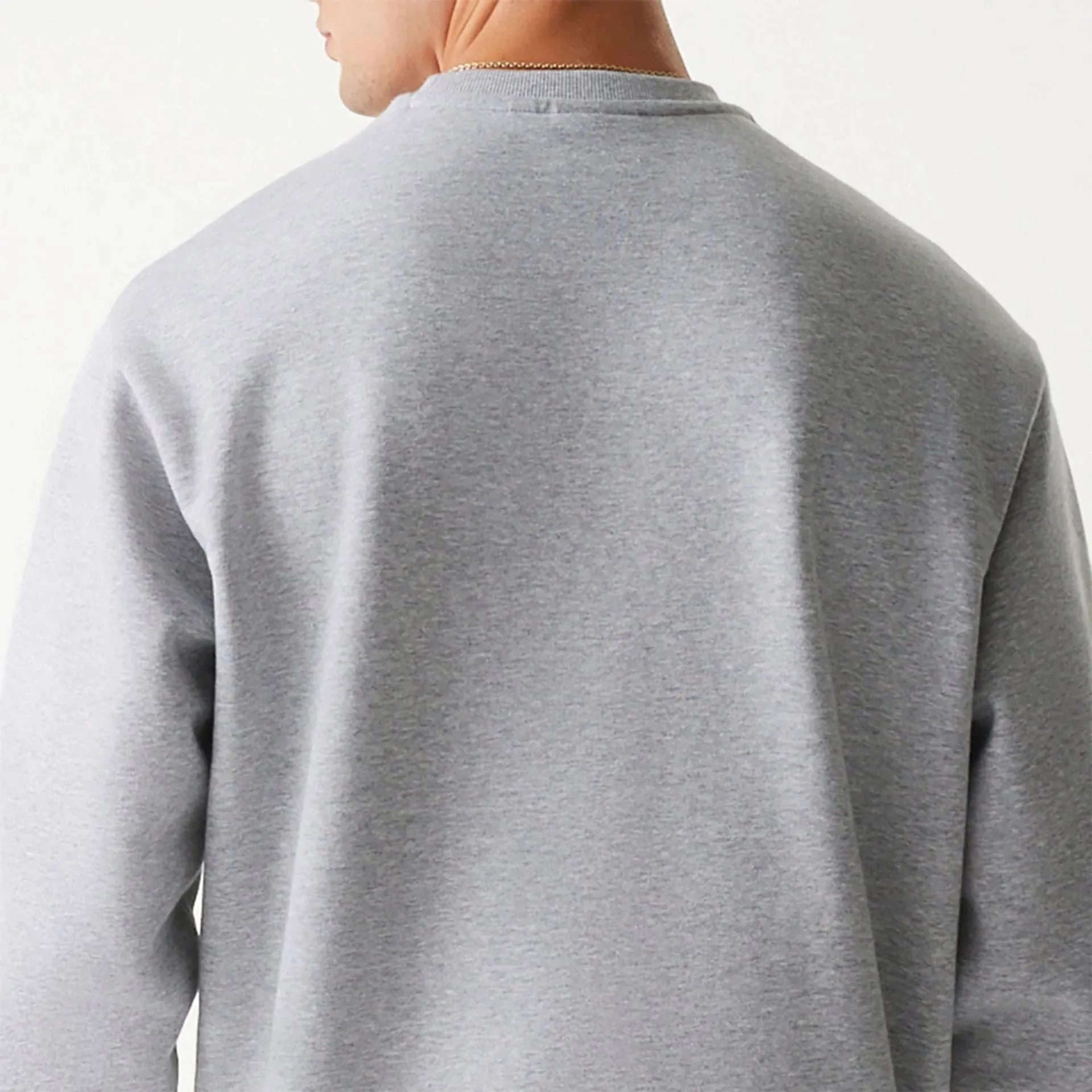New Era Sweatshirts und Hoodies New Era Essential Grauer Übergroßer Crewneck Pullover