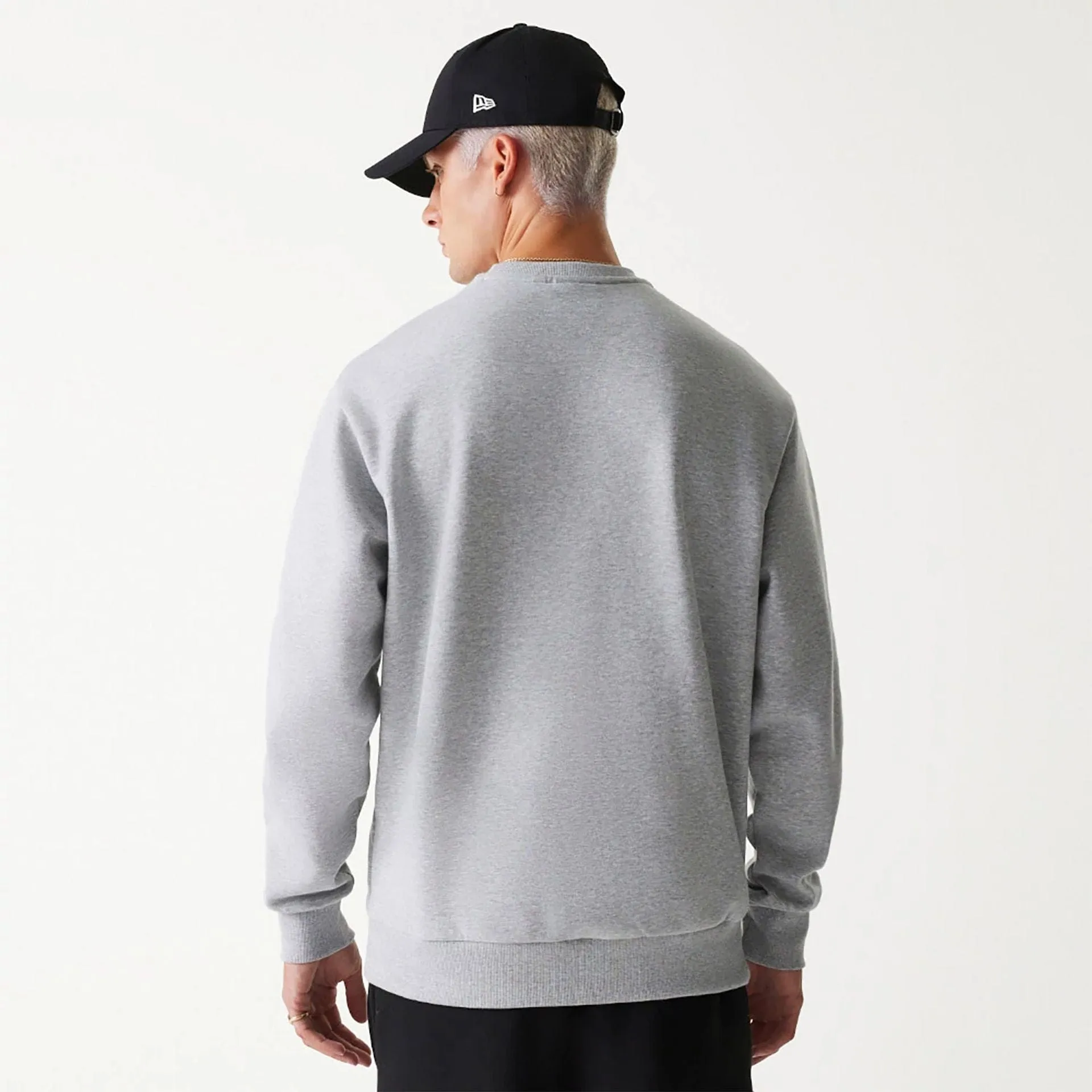 New Era Sweatshirts und Hoodies New Era Essential Grauer Übergroßer Crewneck Pullover