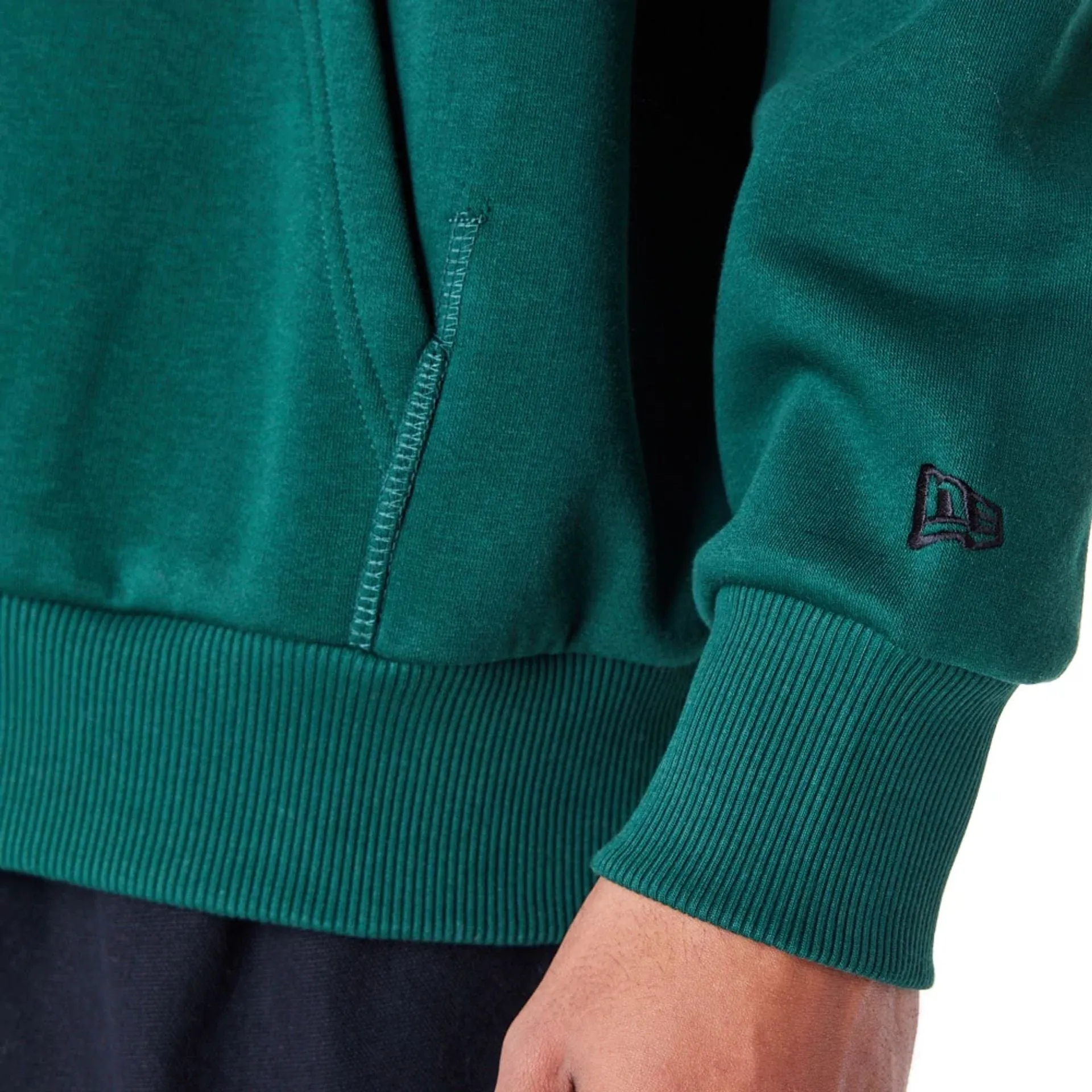 New Era Sweatshirts und Hoodies New Era Lifestyle Dunkelgrüner Viertelreißverschluss-Pullover
