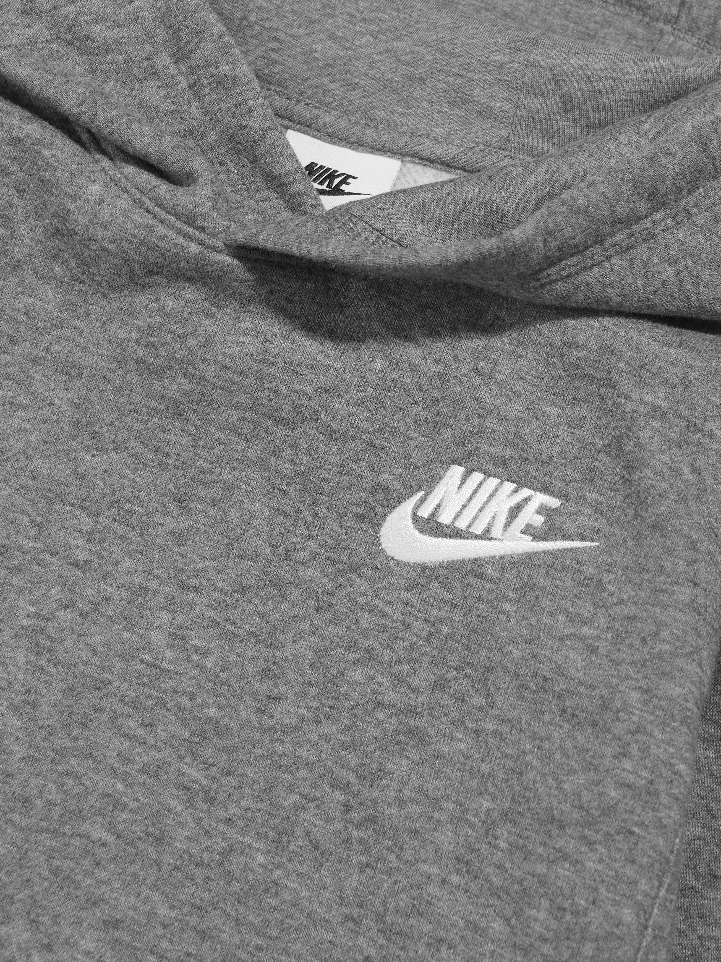 Nike Boys Club Fleece PO Kapuzenpullover in Grau