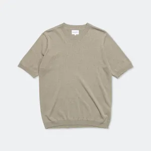 Norse Projects Kleidung Rhys Baumwolle-Leinen T-Shirt - Lehm