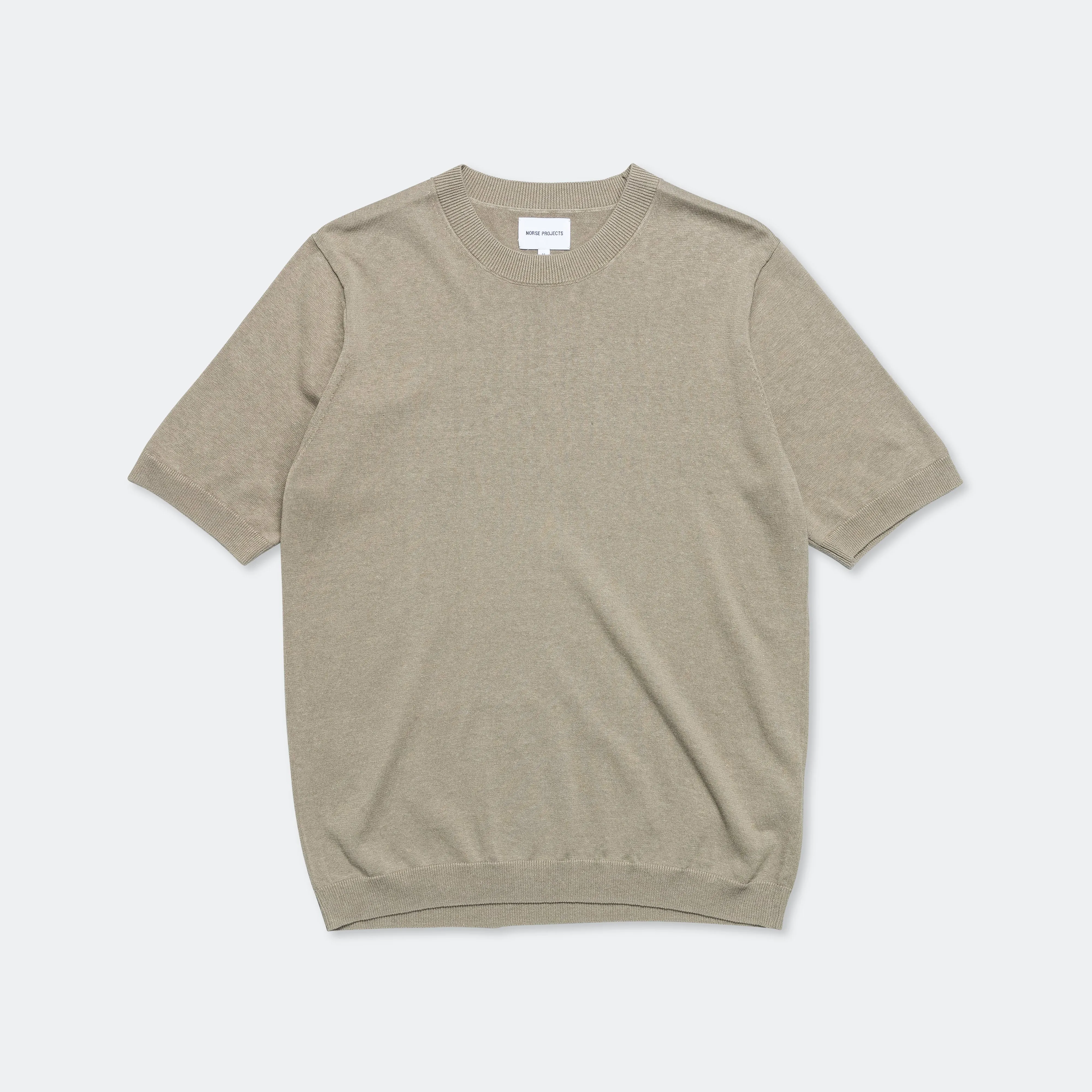 Norse Projects Kleidung Rhys Baumwolle-Leinen T-Shirt - Lehm