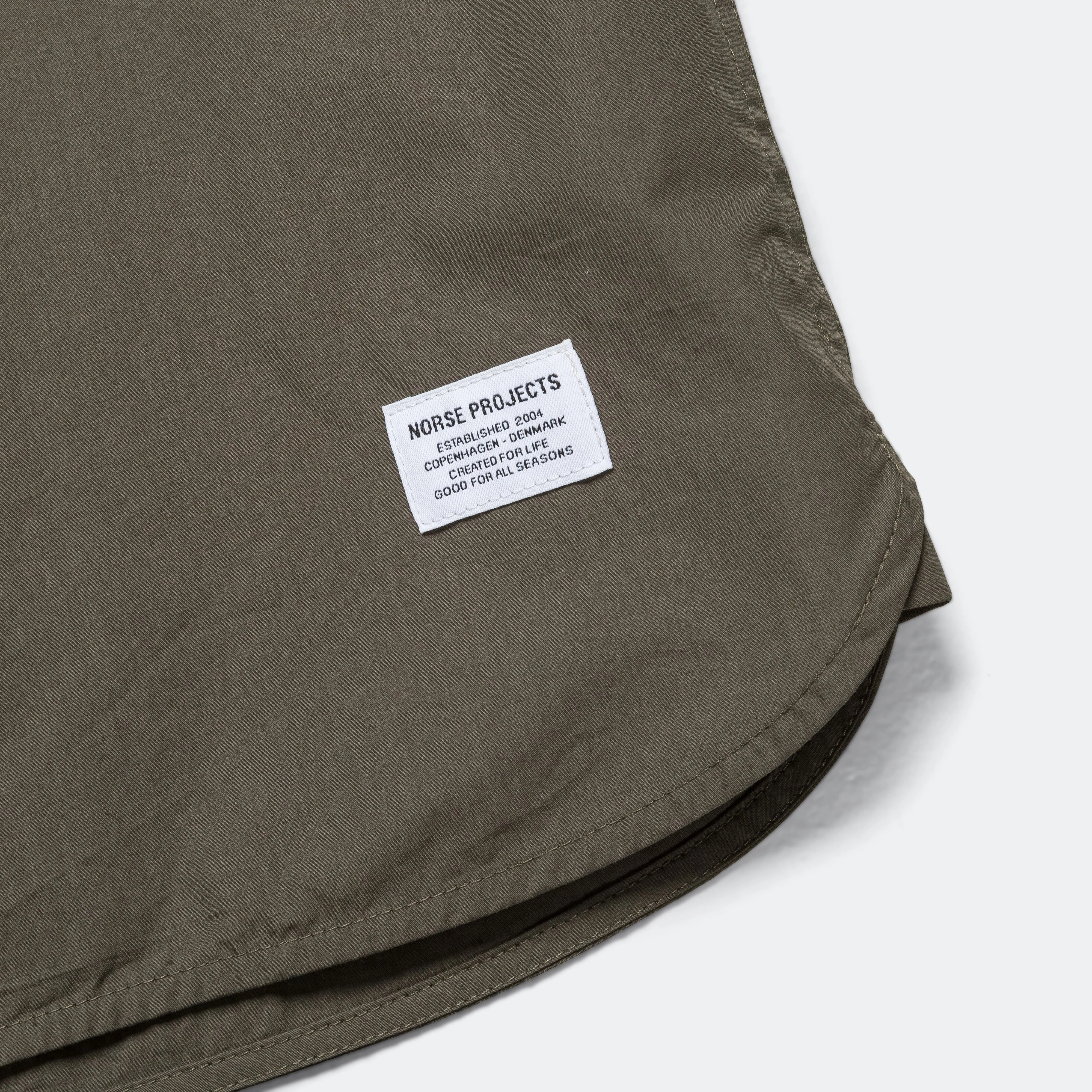 Norse Projects Kleidung Silas Tech Poplin Hemd 2.0 - Efeugrün