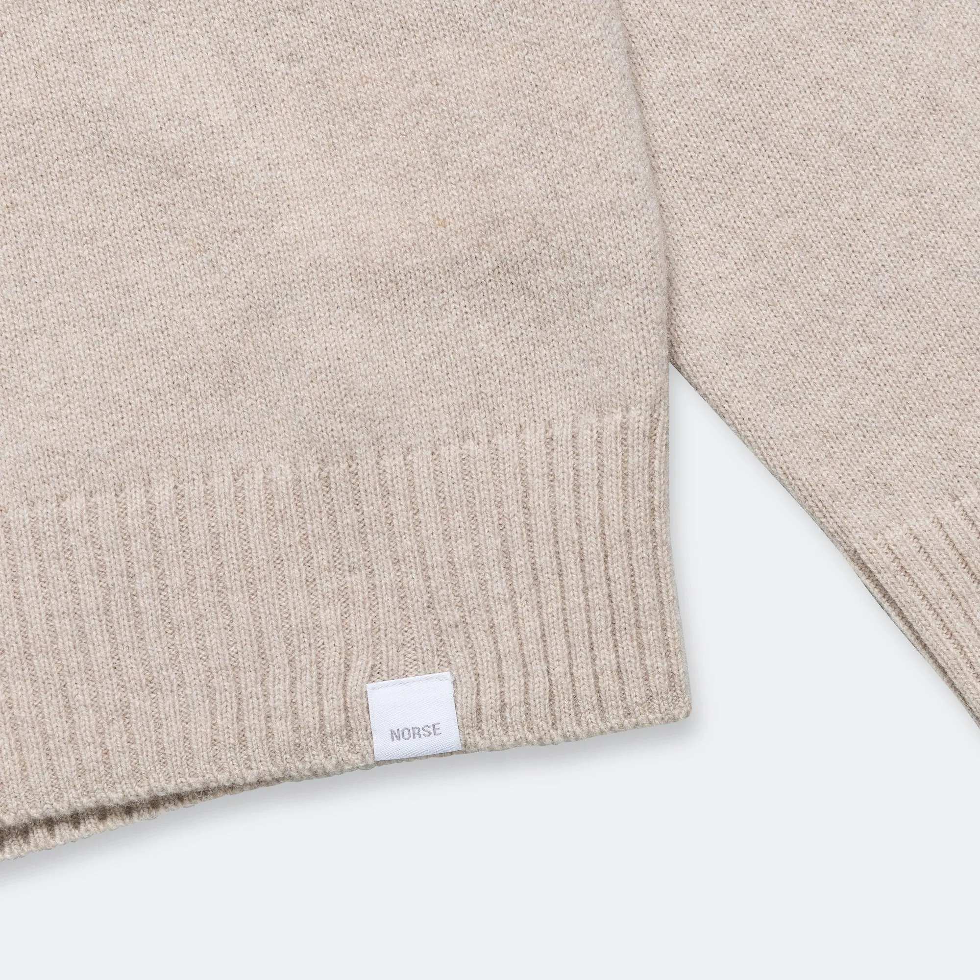 Norse Projects Kleidung Standard Merino Lambswool Polo - Haferflocken