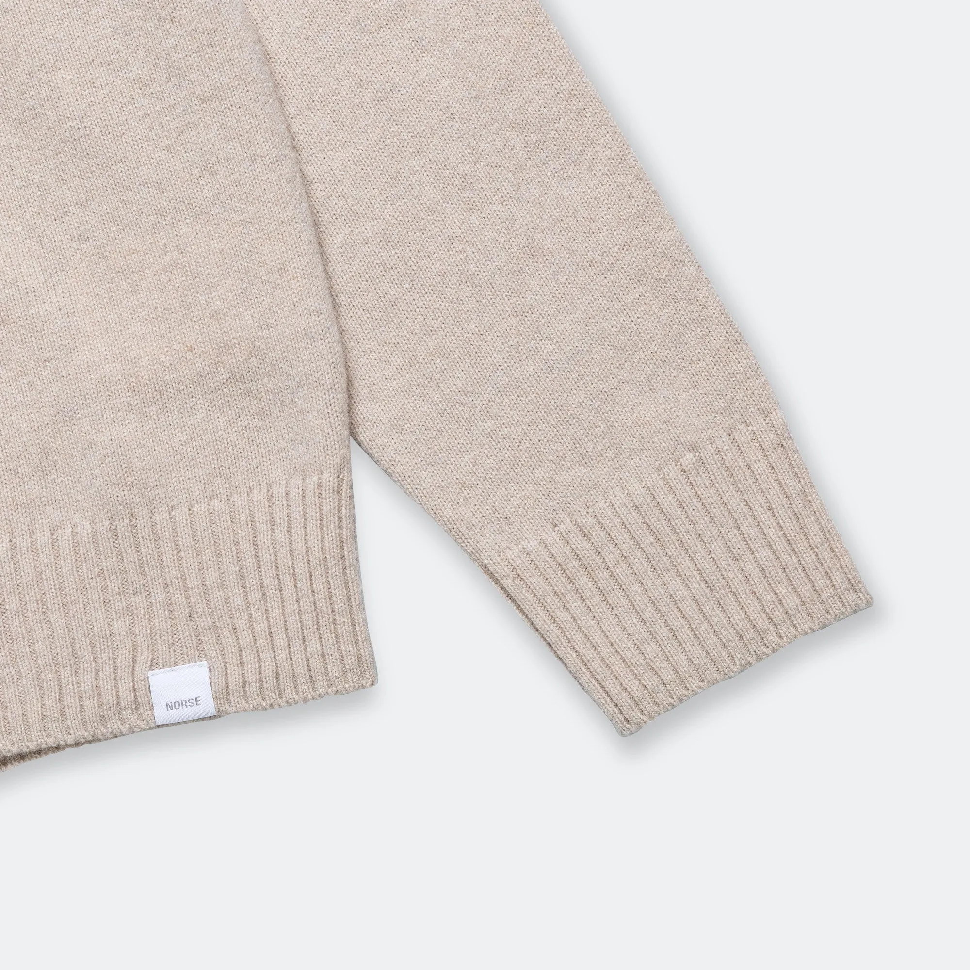 Norse Projects Kleidung Standard Merino Lambswool Polo - Haferflocken