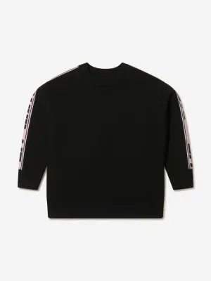 Off-White Girls Baumwoll-Crewneck-Logo-Band-Sweatshirt