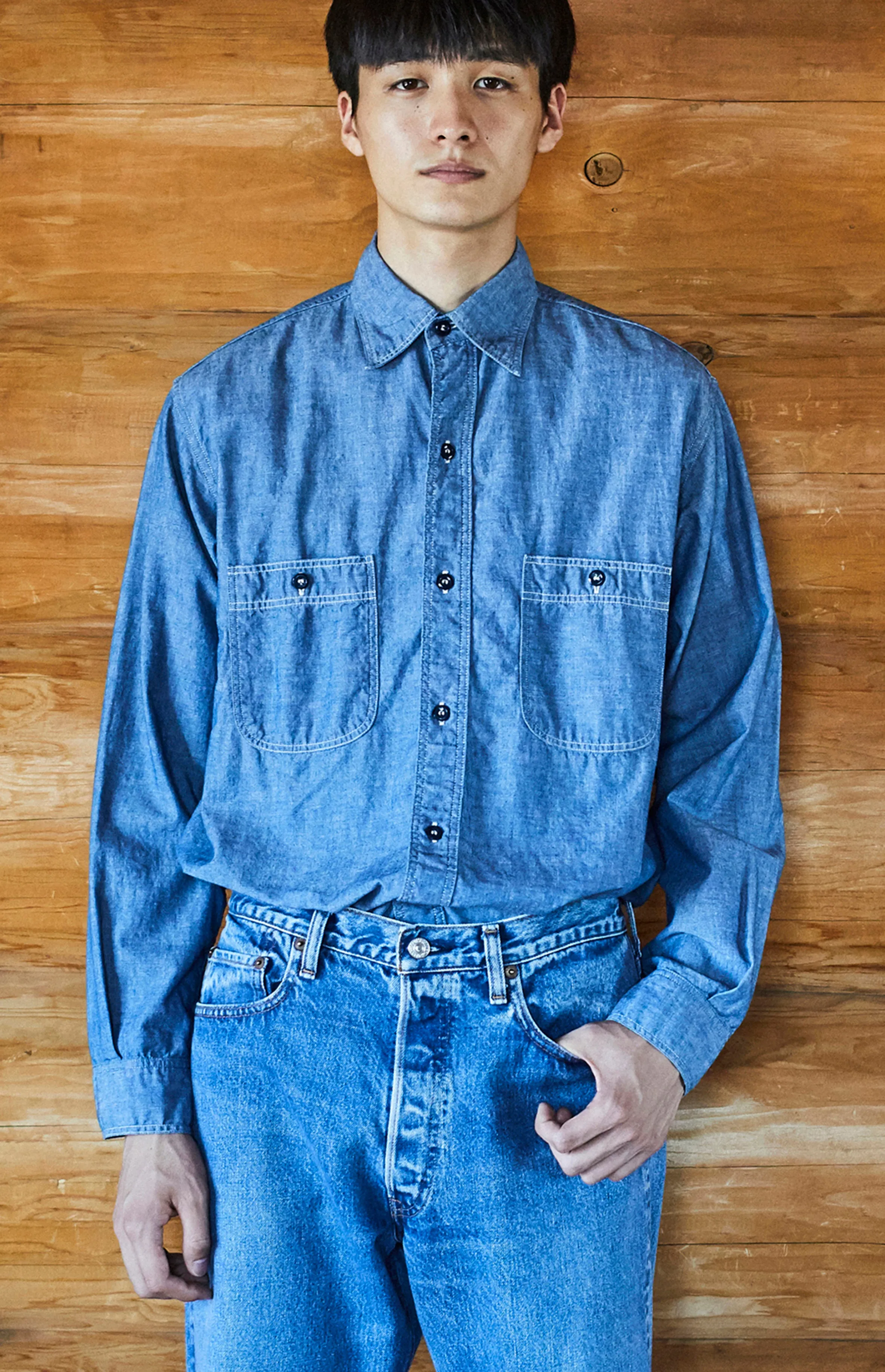 orSlow Vintage Fit Chambray Arbeitshemd - Chambray