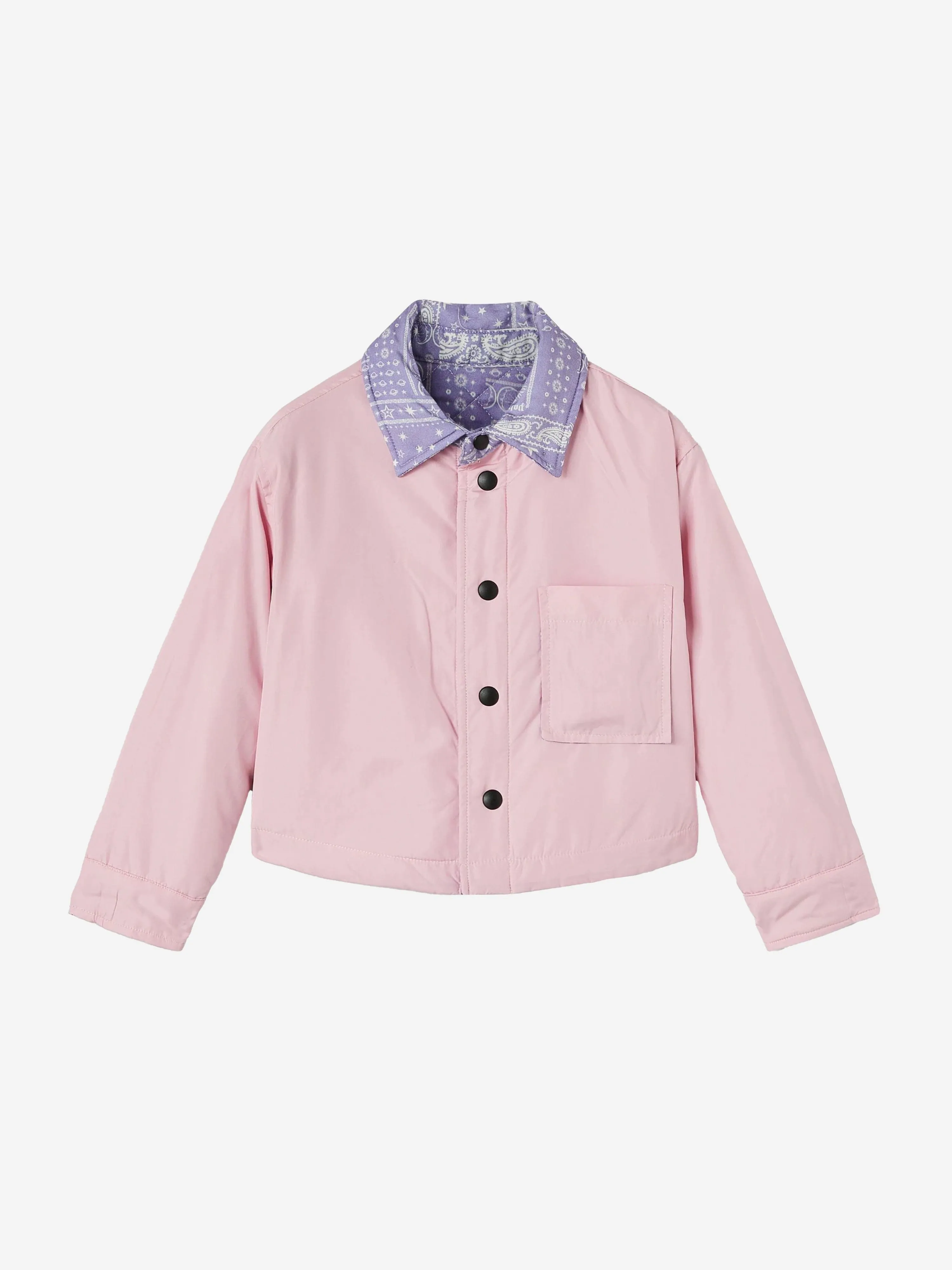 Palm Angels Mädchen Astro Paisley Overshirt in Lila