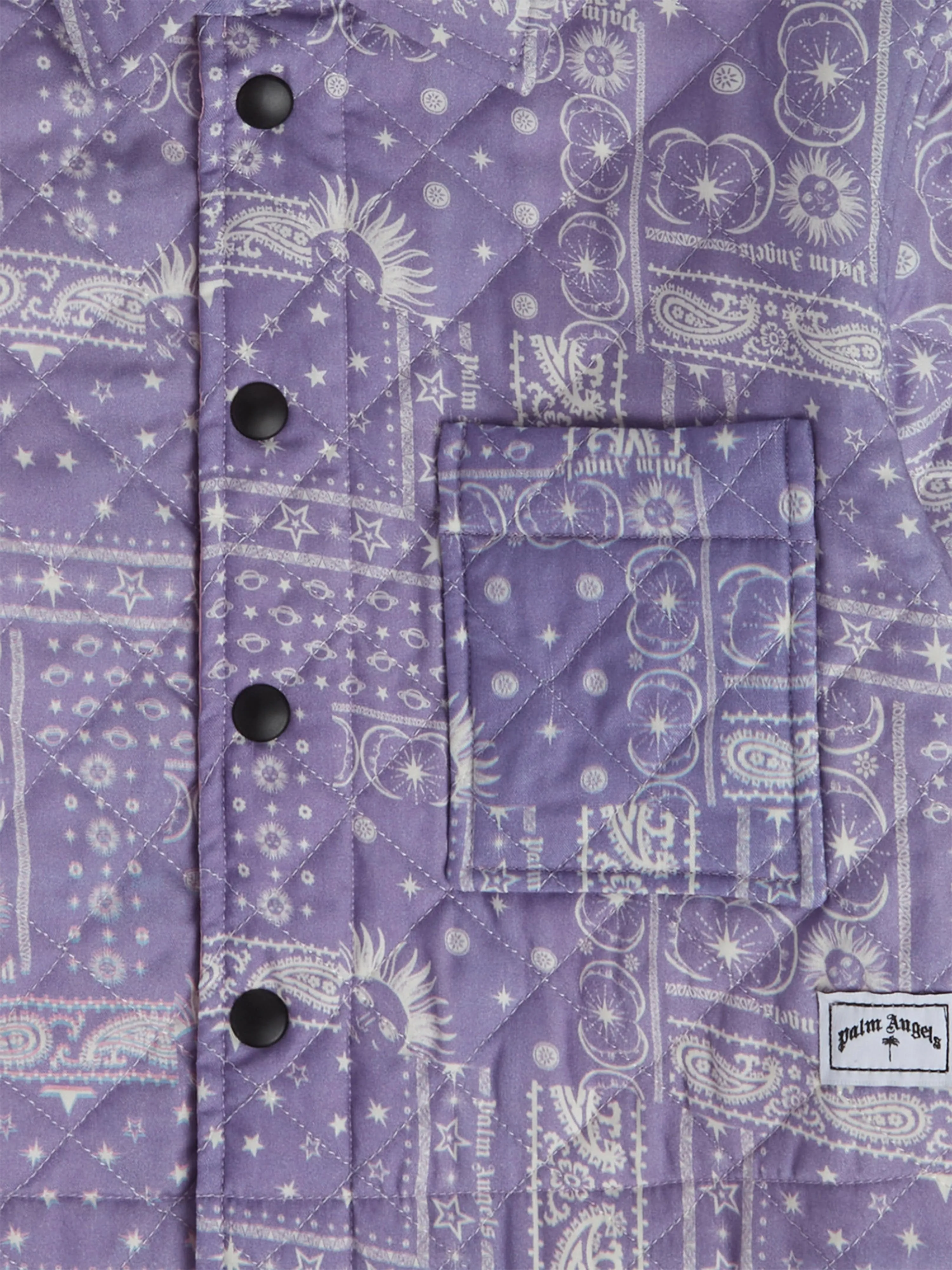 Palm Angels Mädchen Astro Paisley Overshirt in Lila