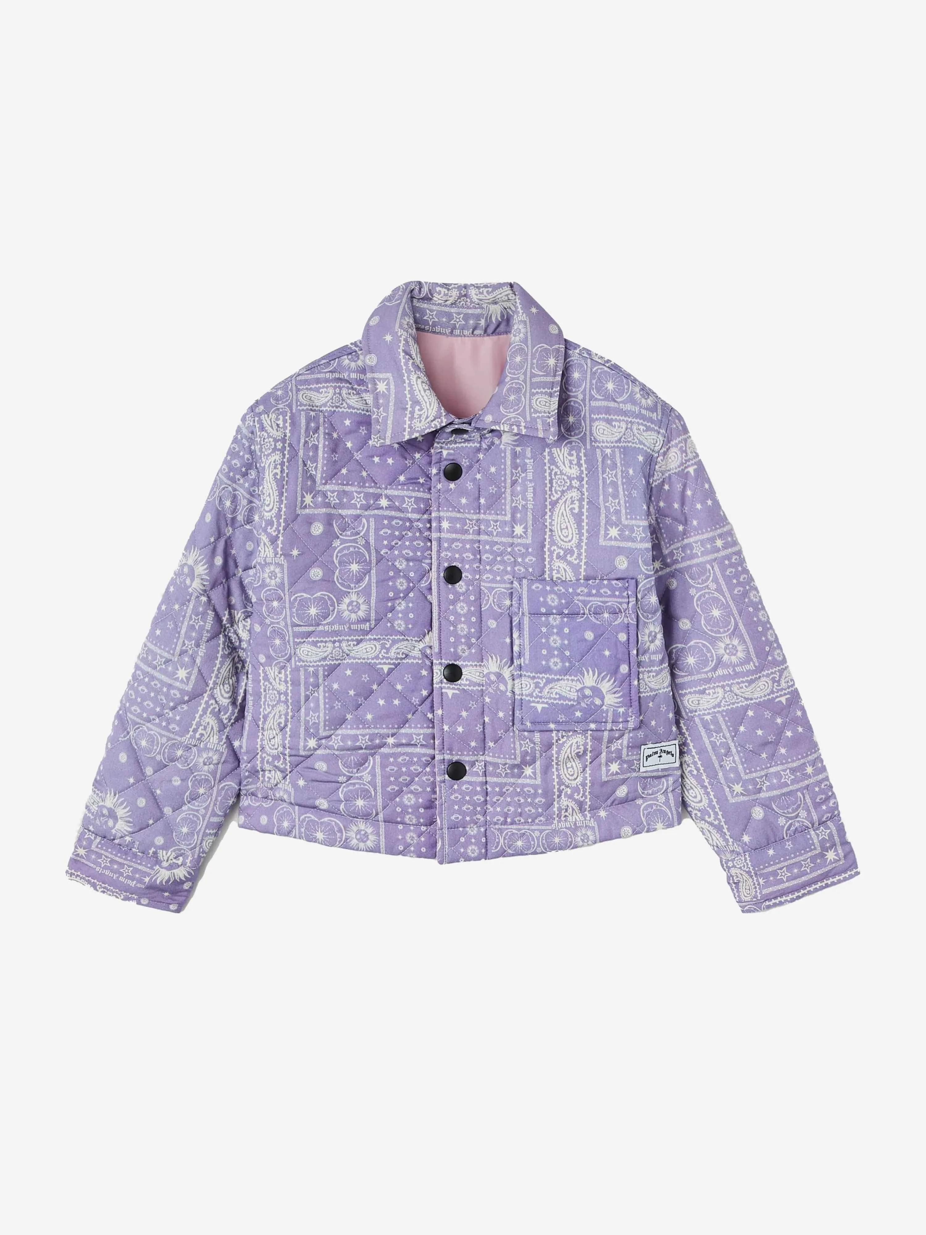Palm Angels Mädchen Astro Paisley Overshirt in Lila