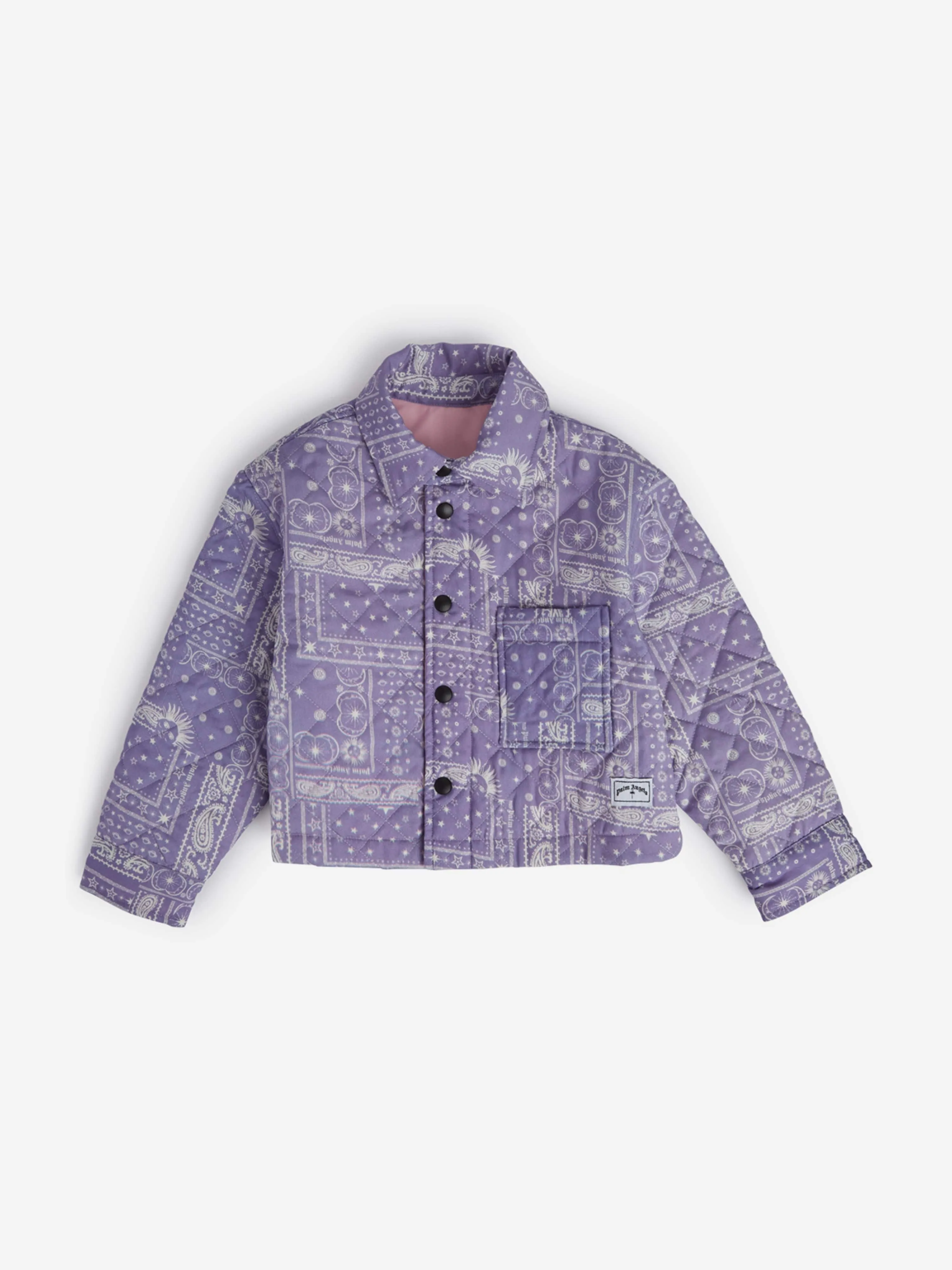 Palm Angels Mädchen Astro Paisley Overshirt in Lila