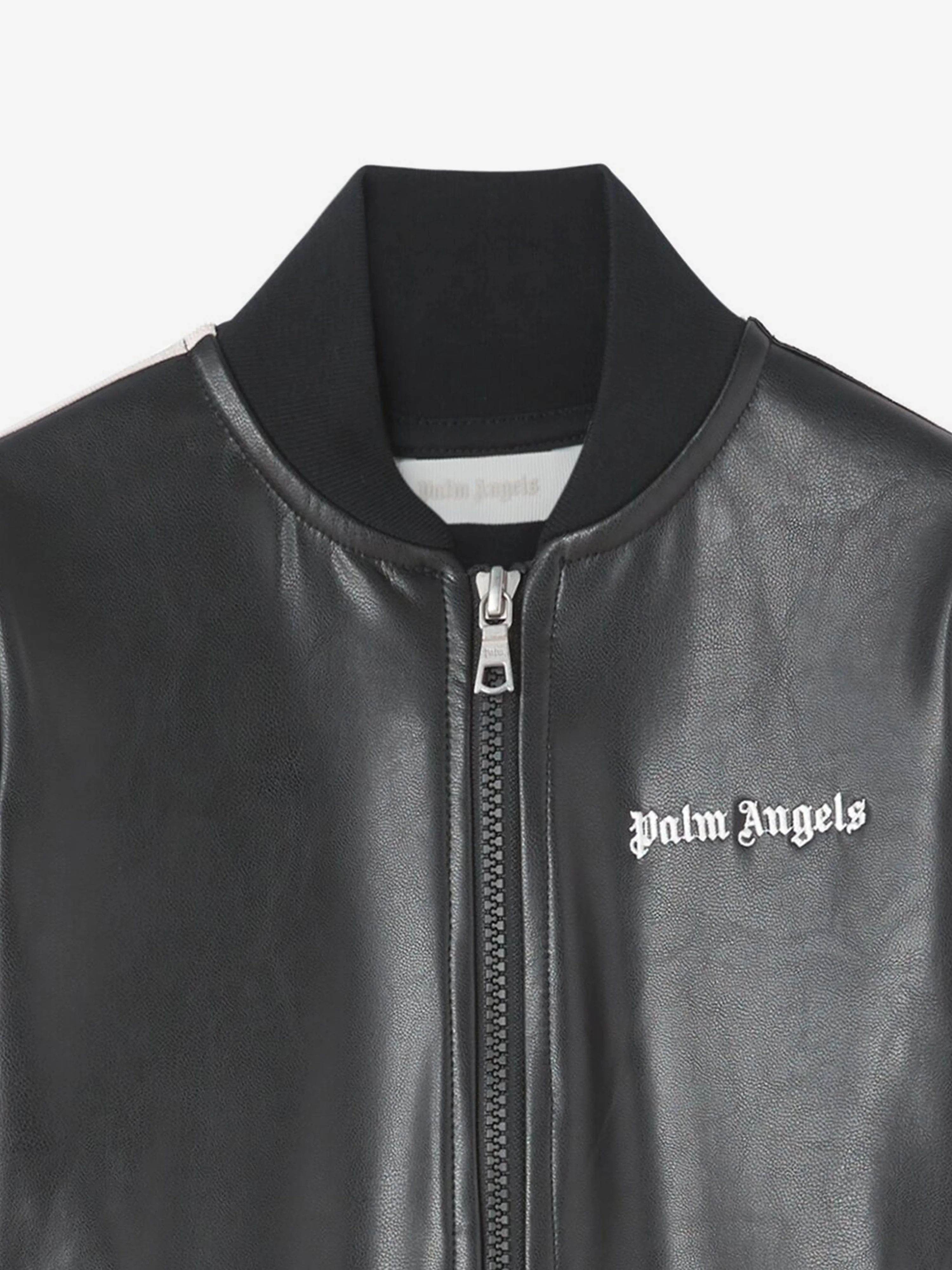 Palm Angels Girls Beschichtete Trackjacke in Schwarz