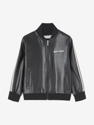 Palm Angels Girls Beschichtete Trackjacke in Schwarz