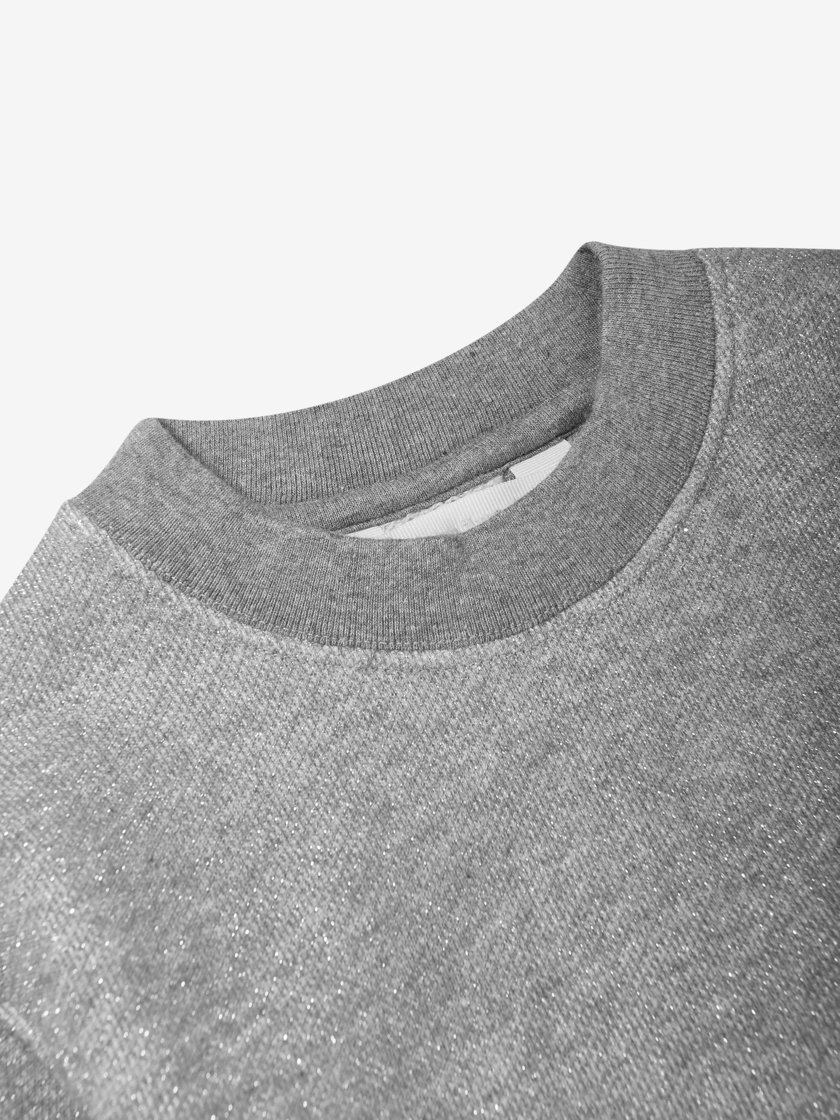 Palm Angels Mädchen Lurex Sweatshirt mit offenem Rücken in Grau