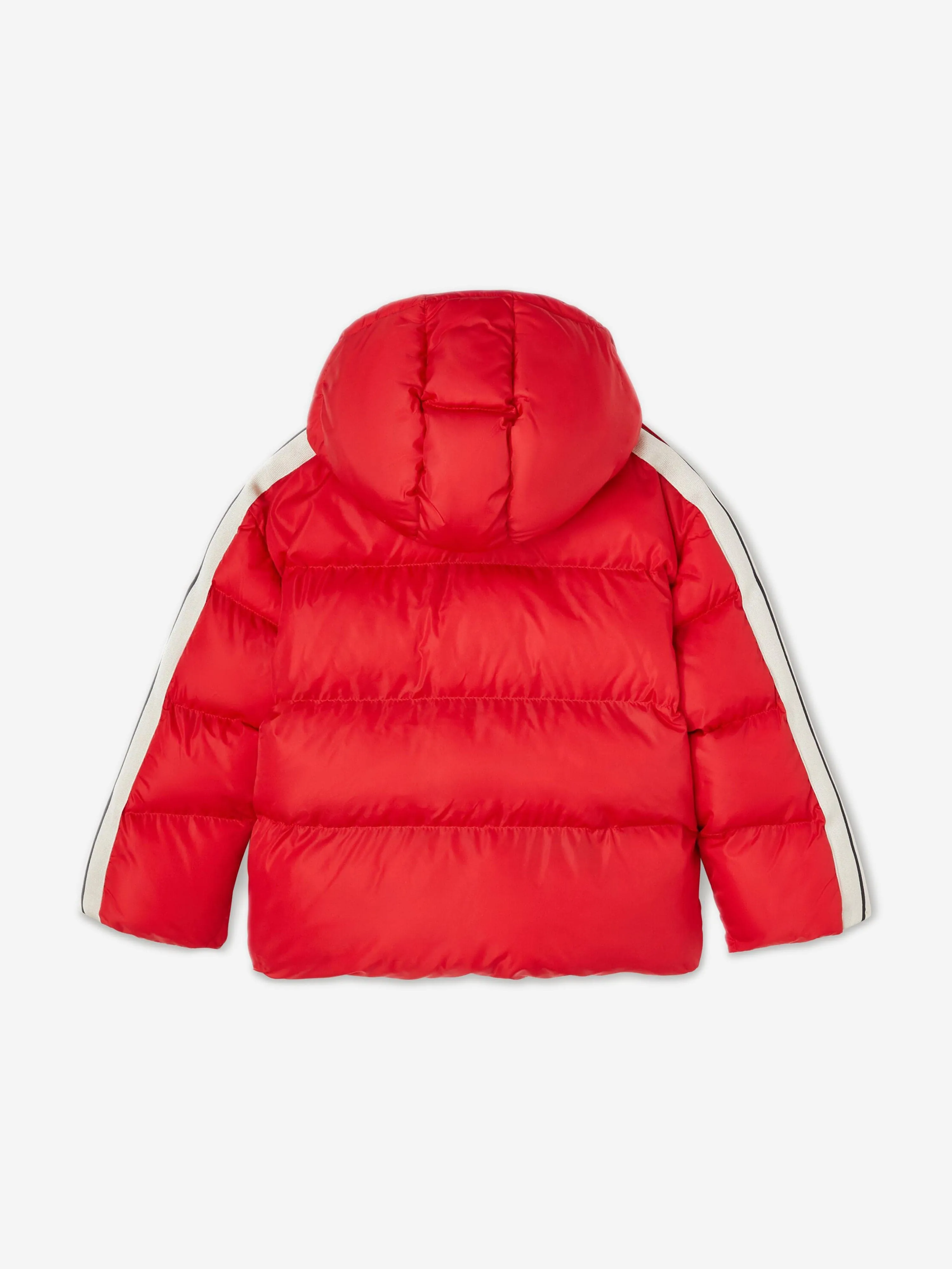 Palm Angels Kinder Track Daunenjacke mit Kapuze in Rot