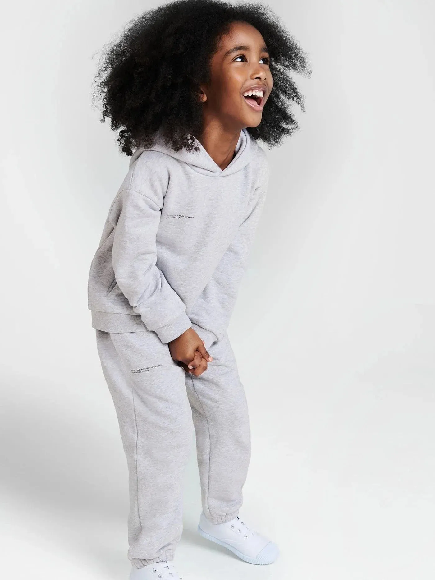 PANGAIA Kids 365 Midweight Hoodie in Grau