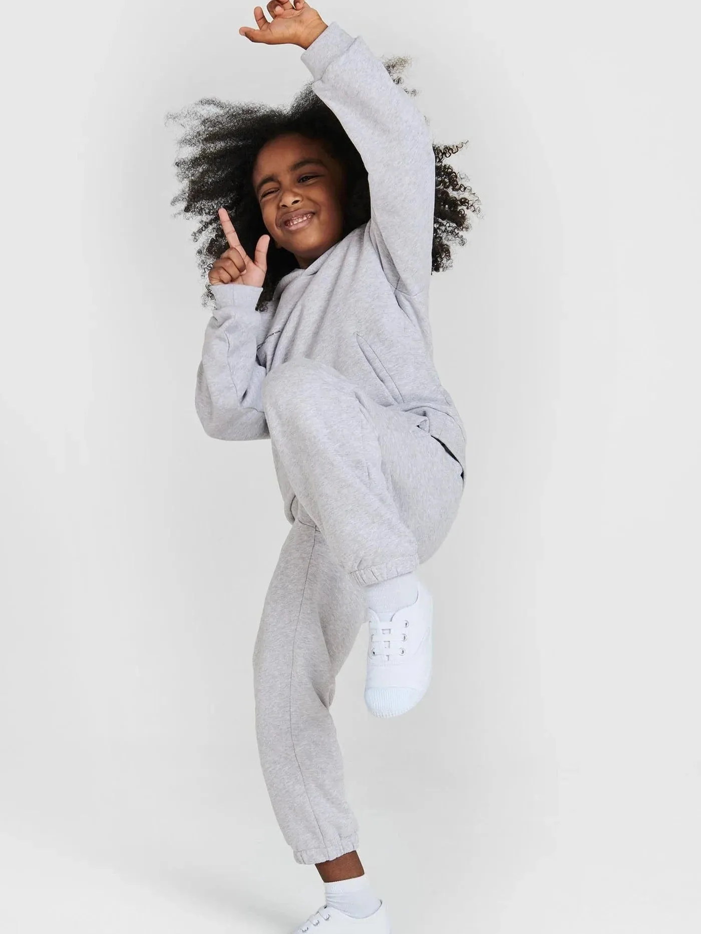 PANGAIA Kids 365 Midweight Hoodie in Grau