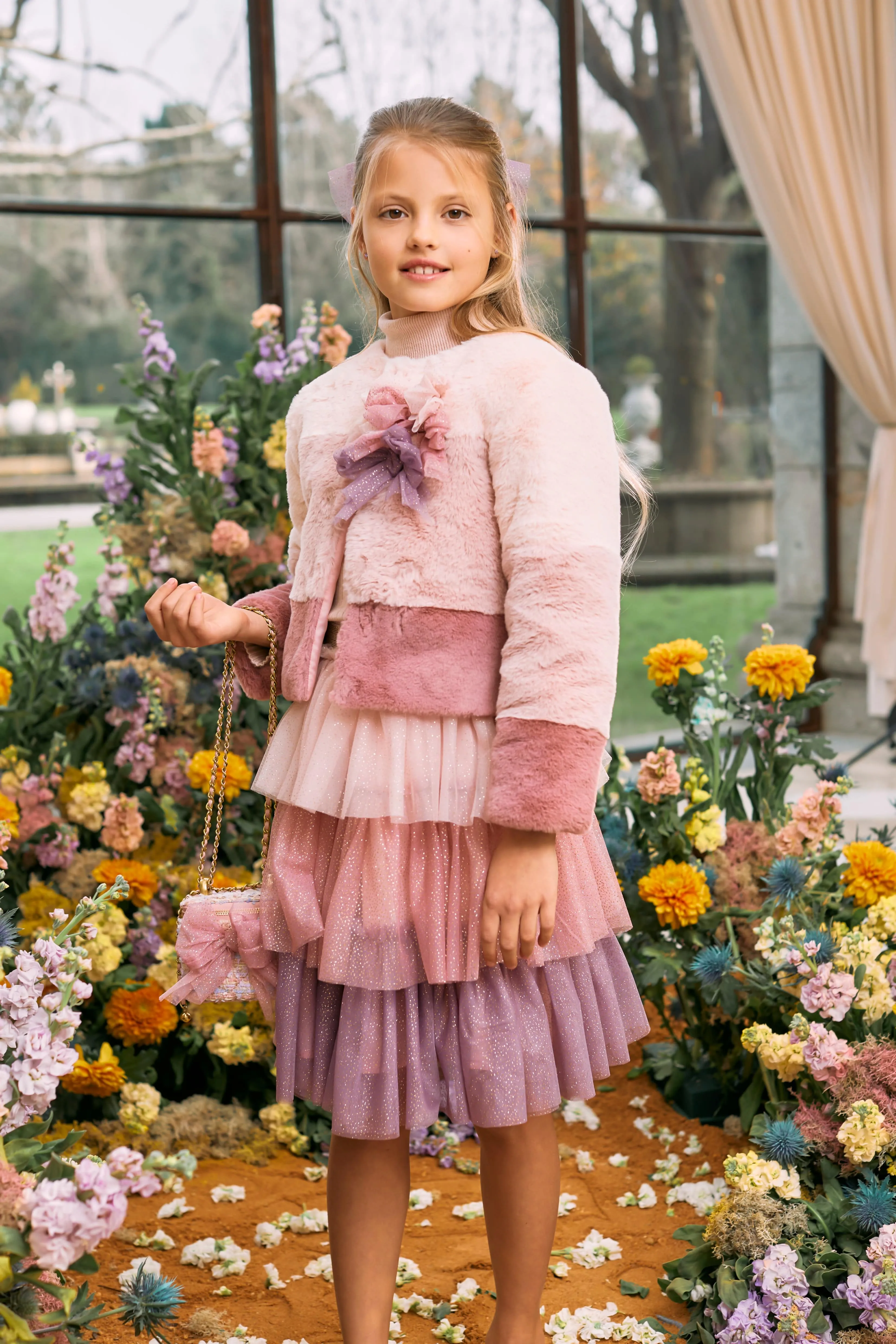 Patachou Girls Kunstpelzjacke in Mehrfarben