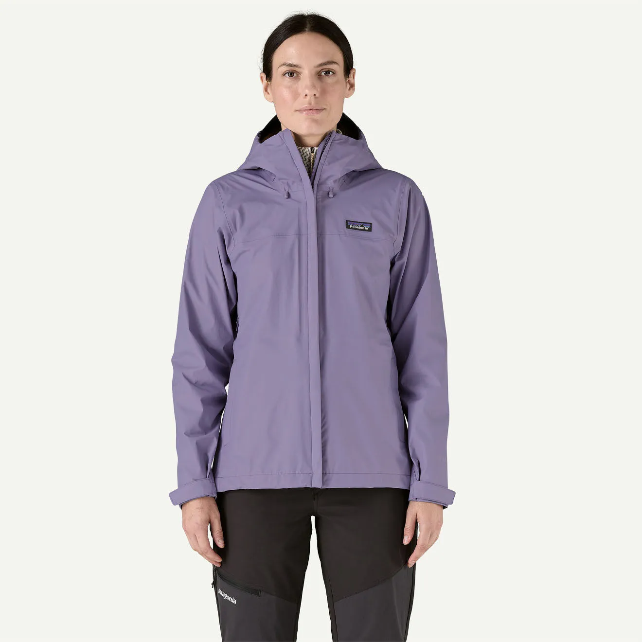 Patagonia Damen Torrentshell 3L Regenjacke Betongrau Lila