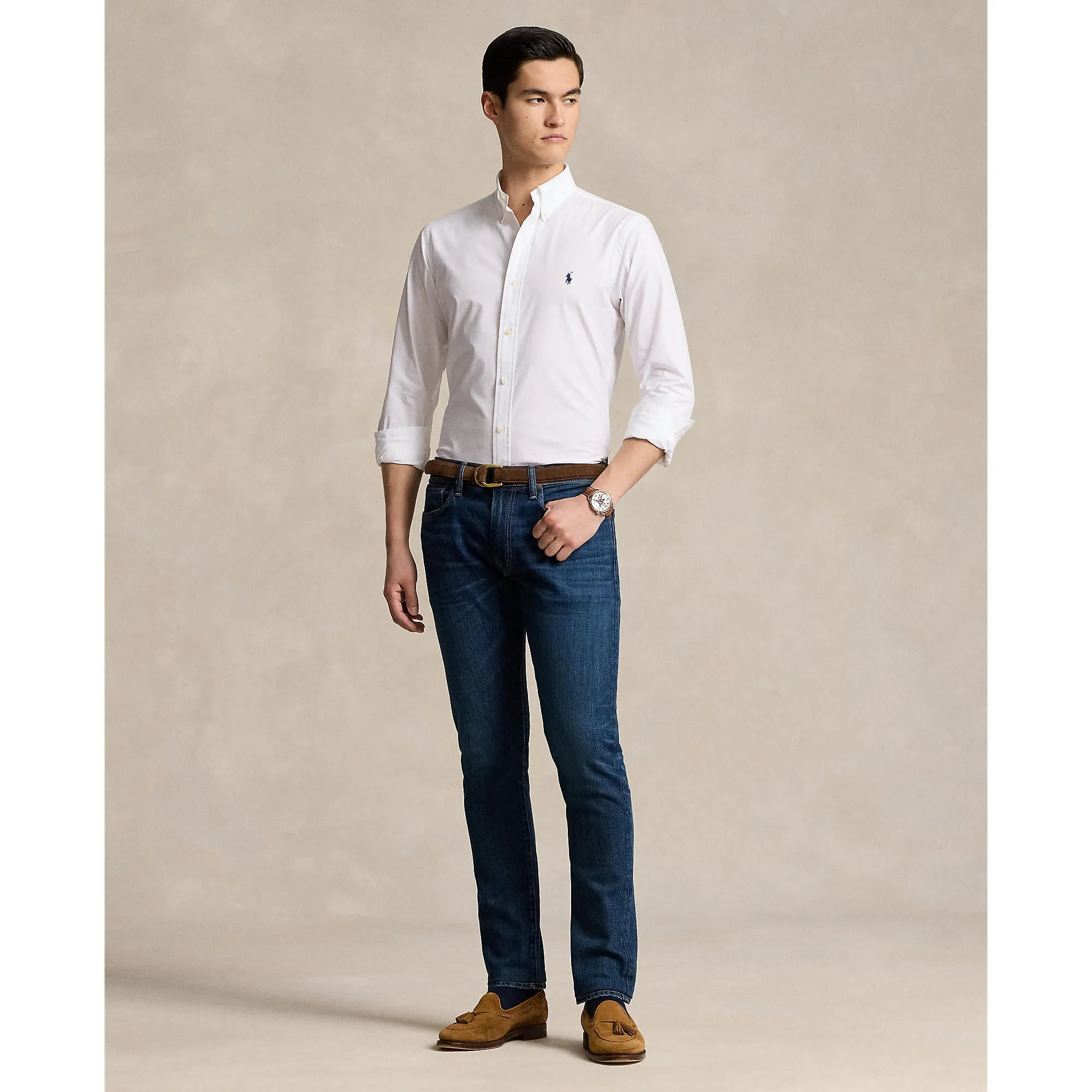 Polo Ralph Lauren - Große & Hohe Größen - Poplin-Stretch-Hemd - Weiß Polo Ralph Lauren Kleidung