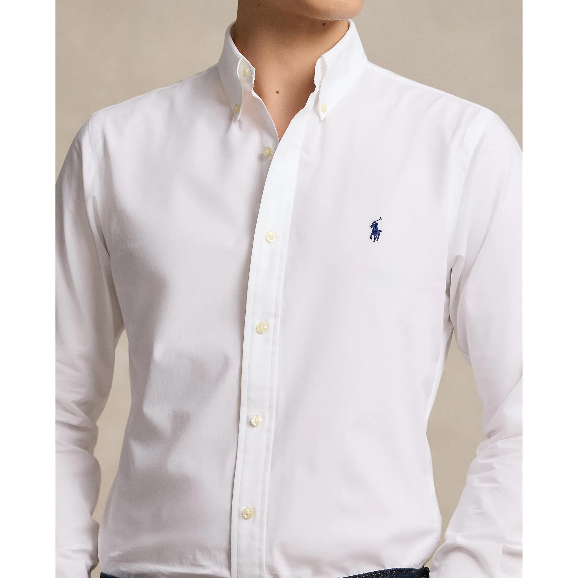 Polo Ralph Lauren - Große & Hohe Größen - Poplin-Stretch-Hemd - Weiß Polo Ralph Lauren Kleidung