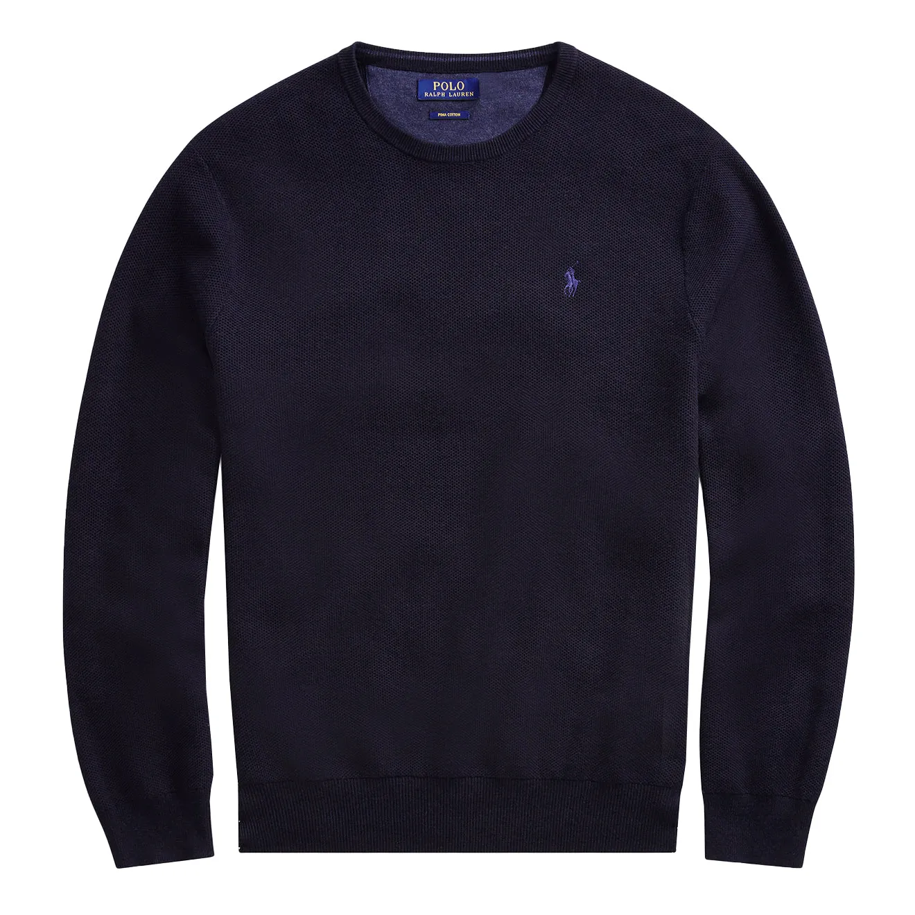 Polo Ralph Lauren Baumwoll-Rundhalspullover Marine Melange