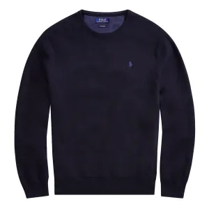 Polo Ralph Lauren Baumwoll-Rundhalspullover Marine Melange