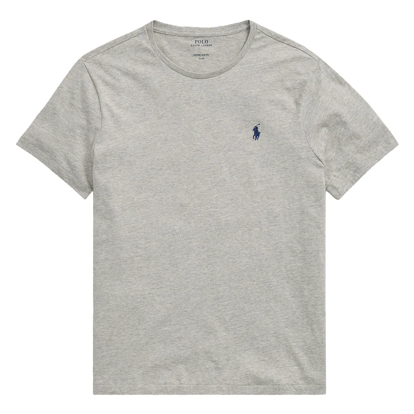 Polo Ralph Lauren Custom Slim Fit Baumwoll-T-Shirt Grau Polo Ralph Lauren Kleidung