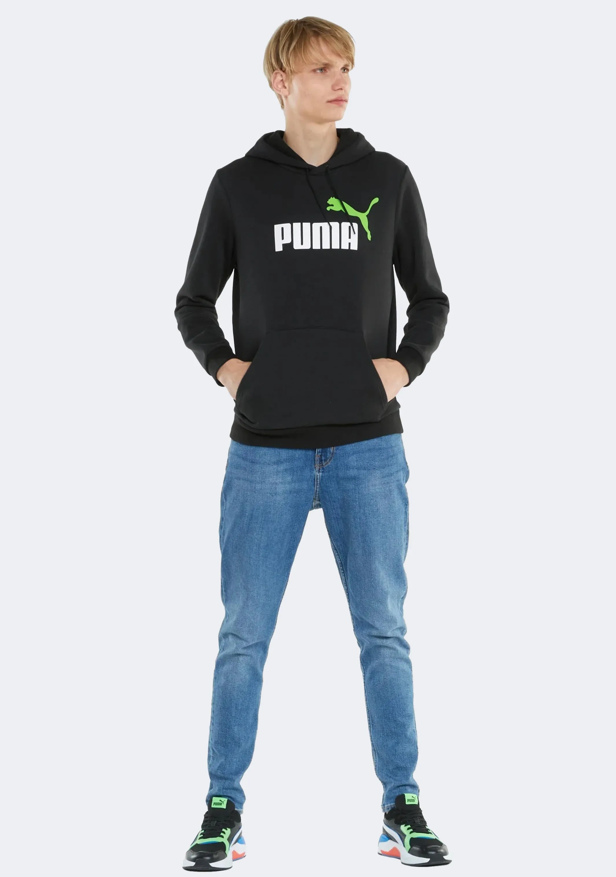 Puma Herren Essentials  Hoodie mit zweifarbigem großem Logo