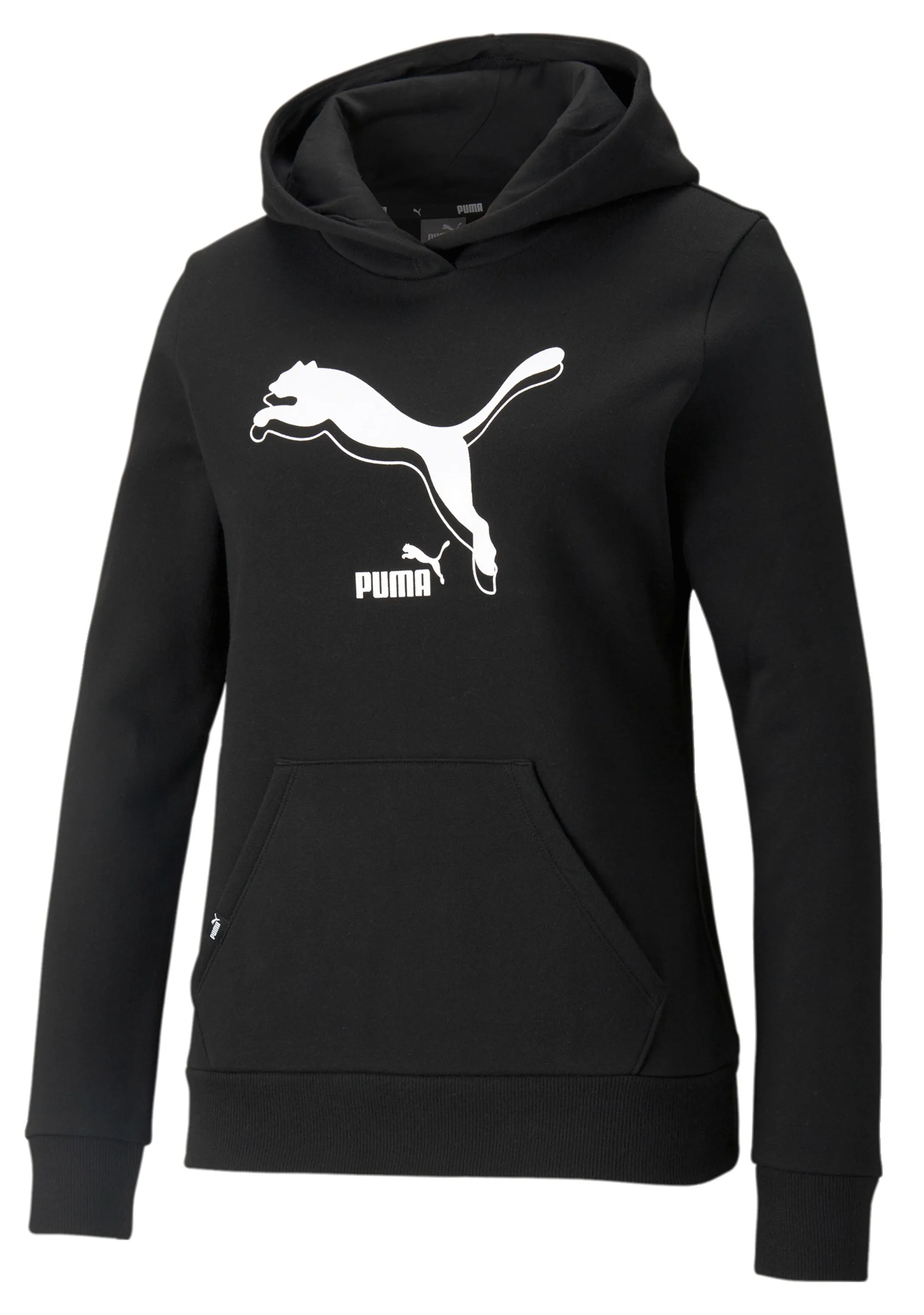 Puma Damen Power Logo Hoodie Schwarz <br> 589541 01