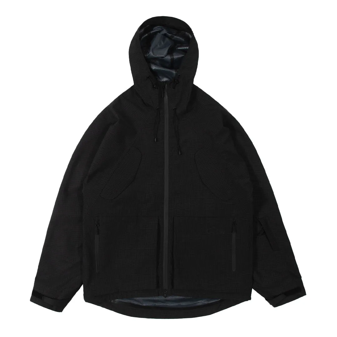Purple Mountain Observatorium 2-lagige Schalenjacke Textur Schwarz