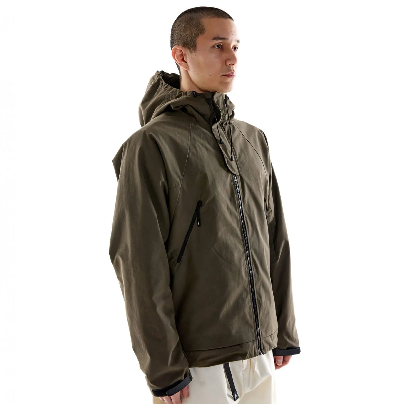 Purple Mountain Observatory Wachs-Cygnus-Jacke Washwax Khaki