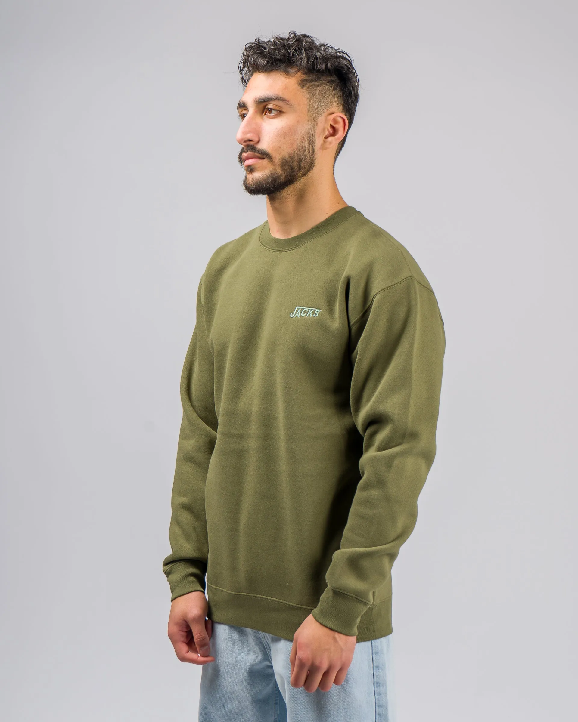 Rebound Heavyweight Crewneck Sweatshirt - Army