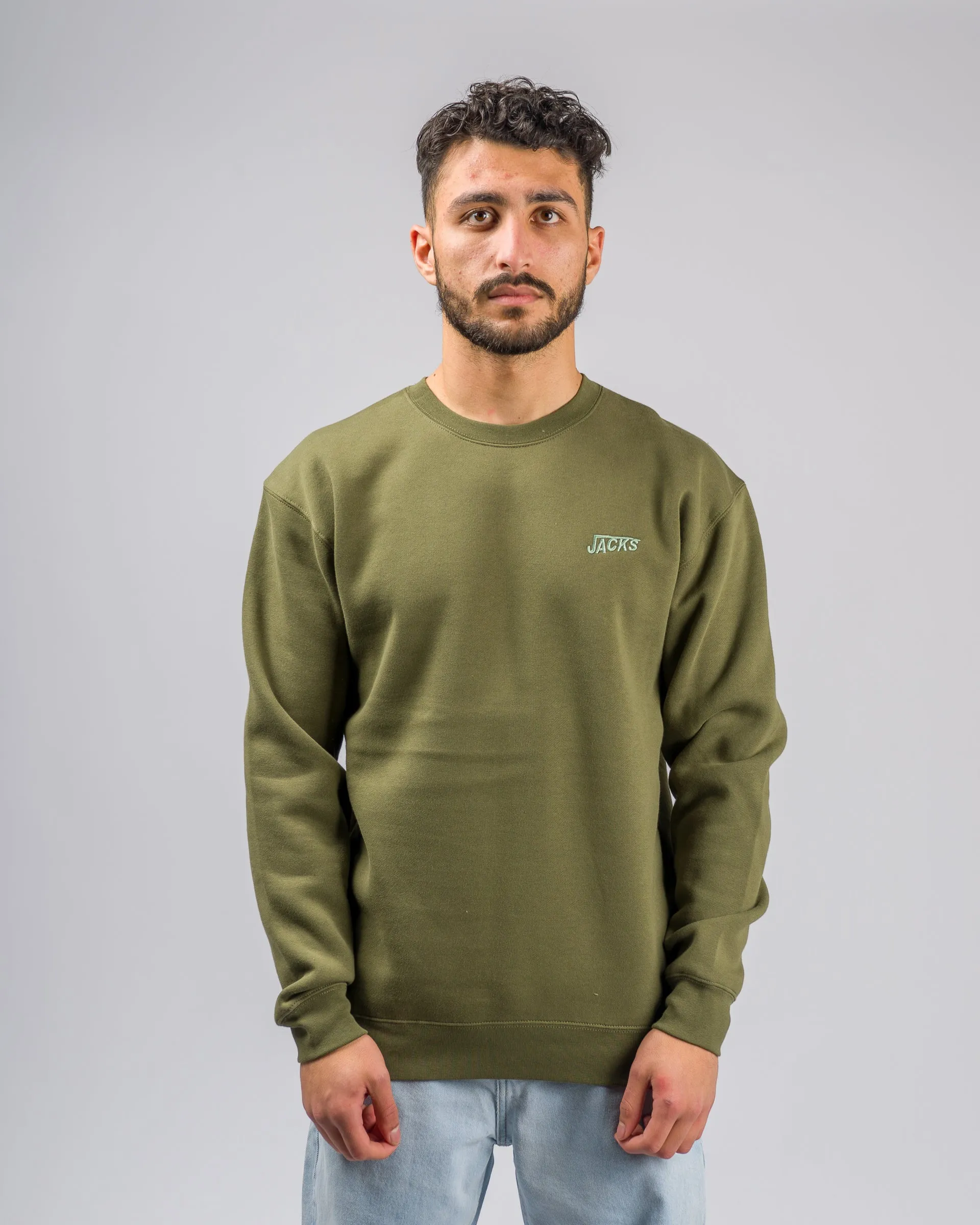 Rebound Heavyweight Crewneck Sweatshirt - Army