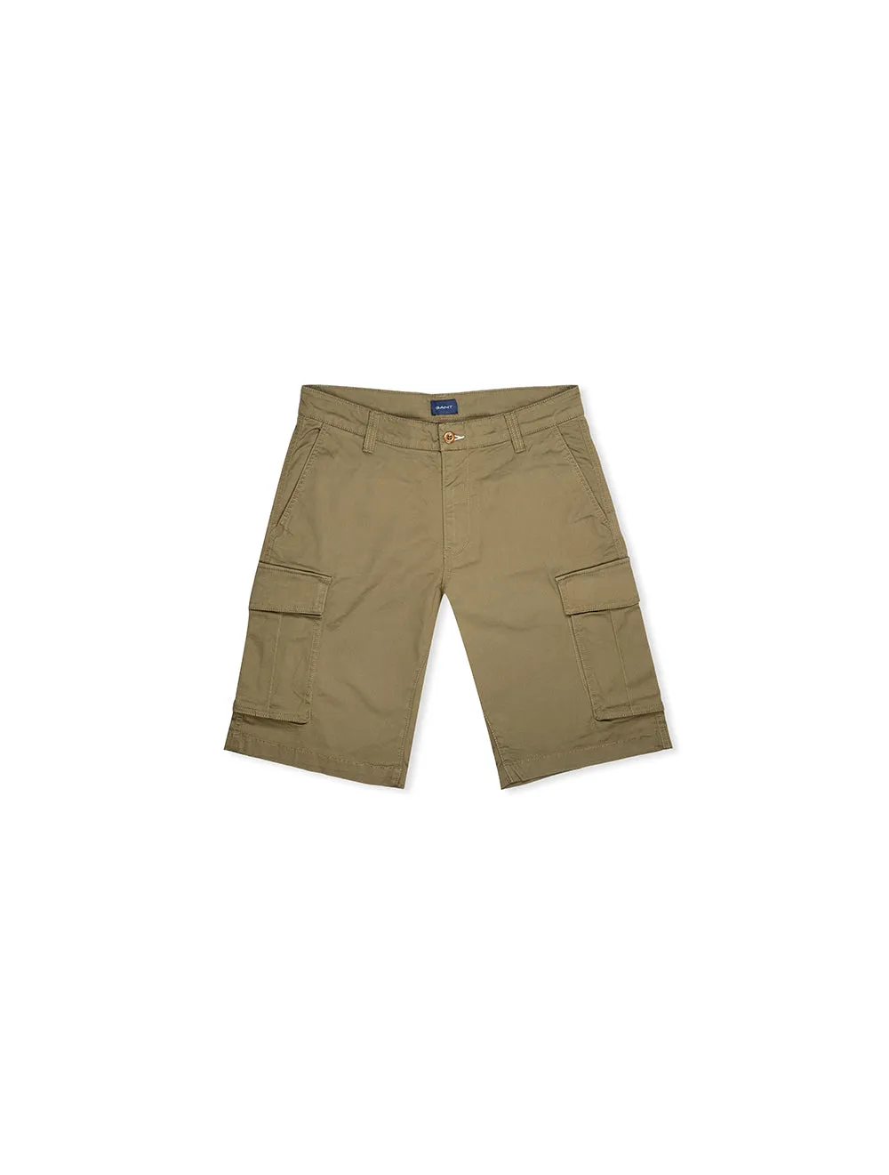 Bequeme Twill-Cargo-Shorts in Wacholdergrün