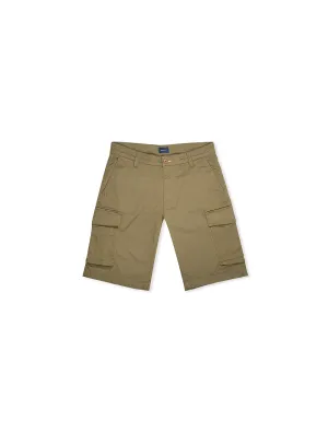 Bequeme Twill-Cargo-Shorts in Wacholdergrün