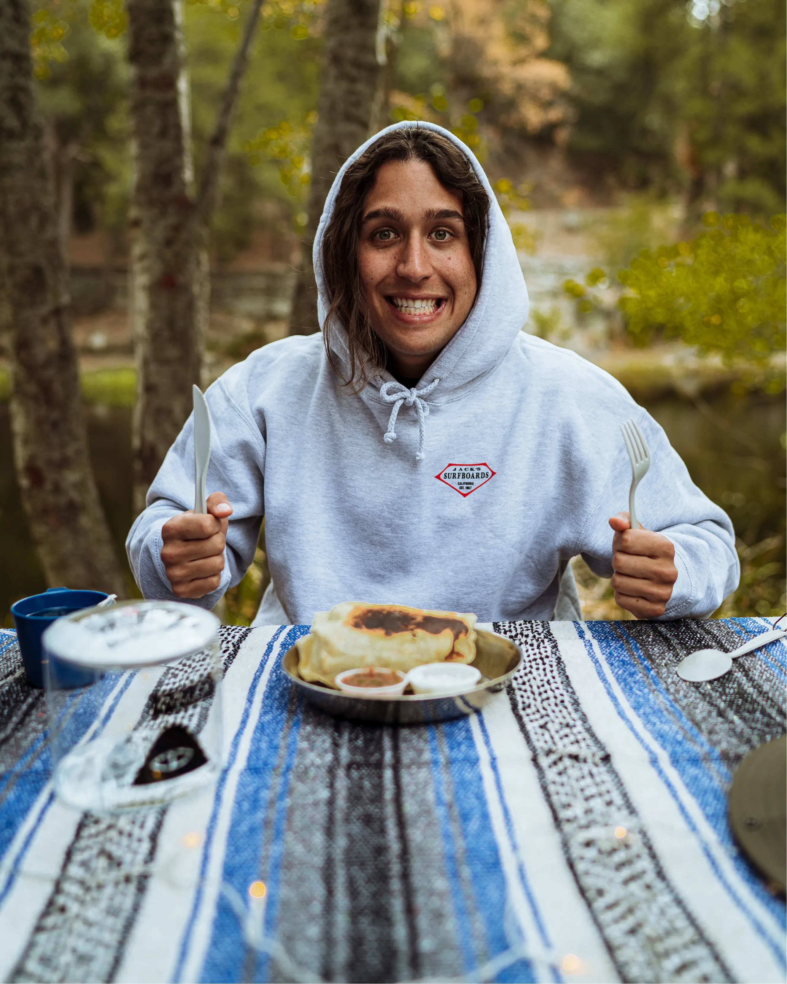 Retro Lam Classic Pullover Hoodie - Weiß