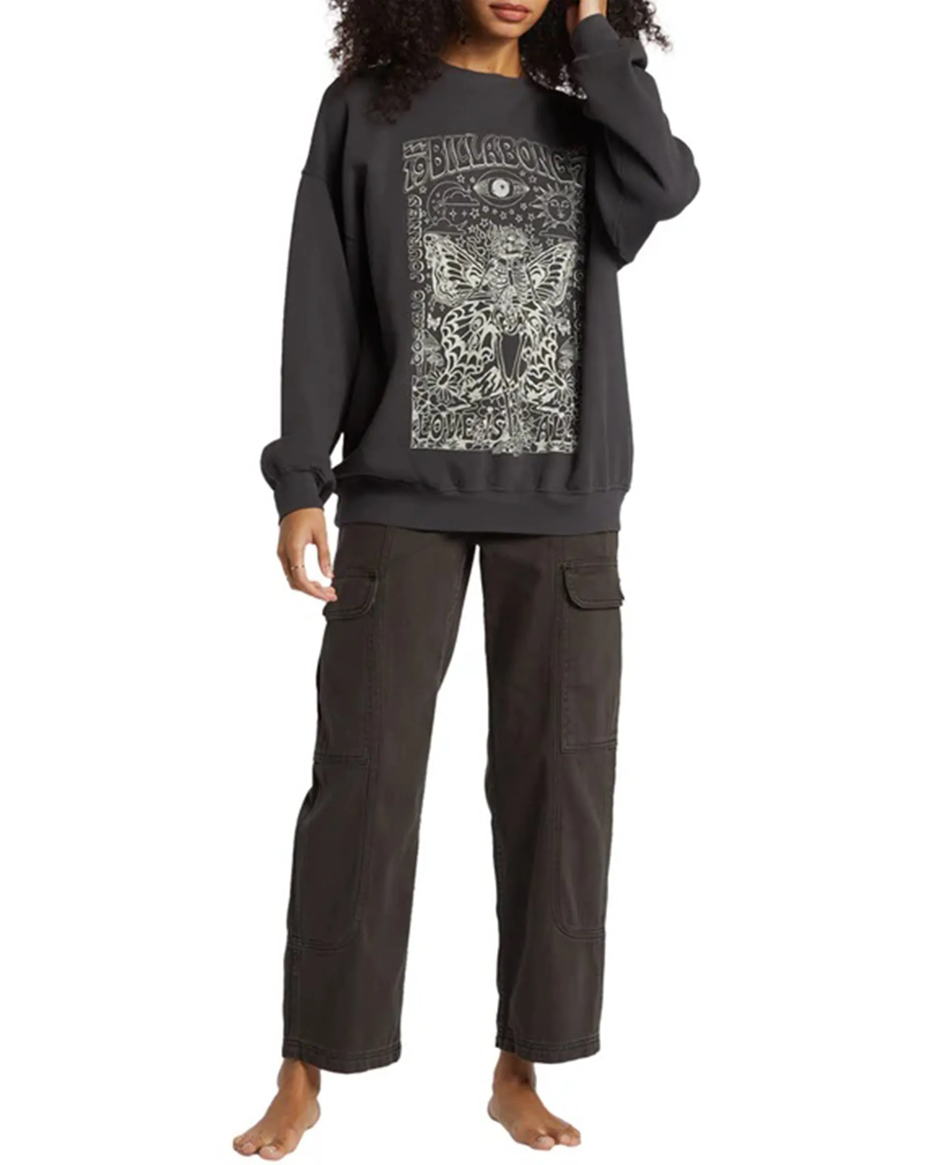 Ride In Übergroßem Crewneck Sweatshirt