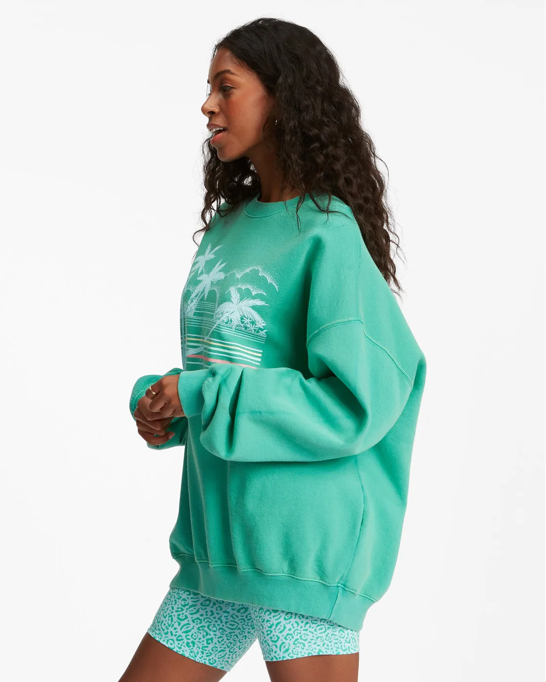 Ride In Übergroßem Crewneck Sweatshirt