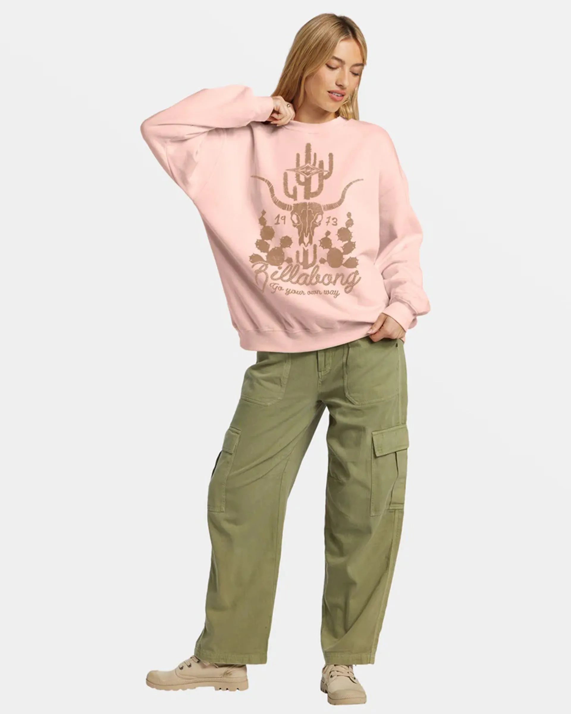 Ride In Übergroßem Crewneck Sweatshirt