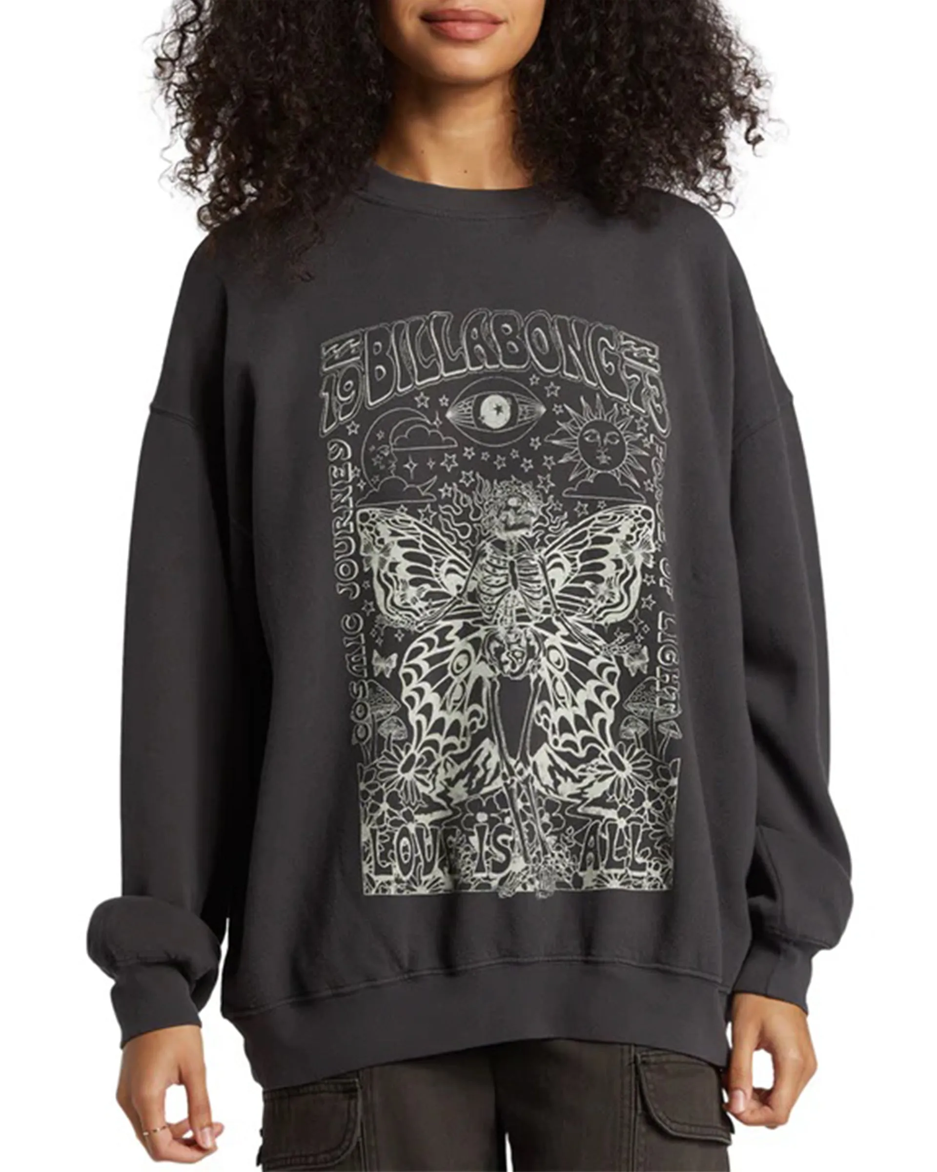 Ride In Übergroßem Crewneck Sweatshirt